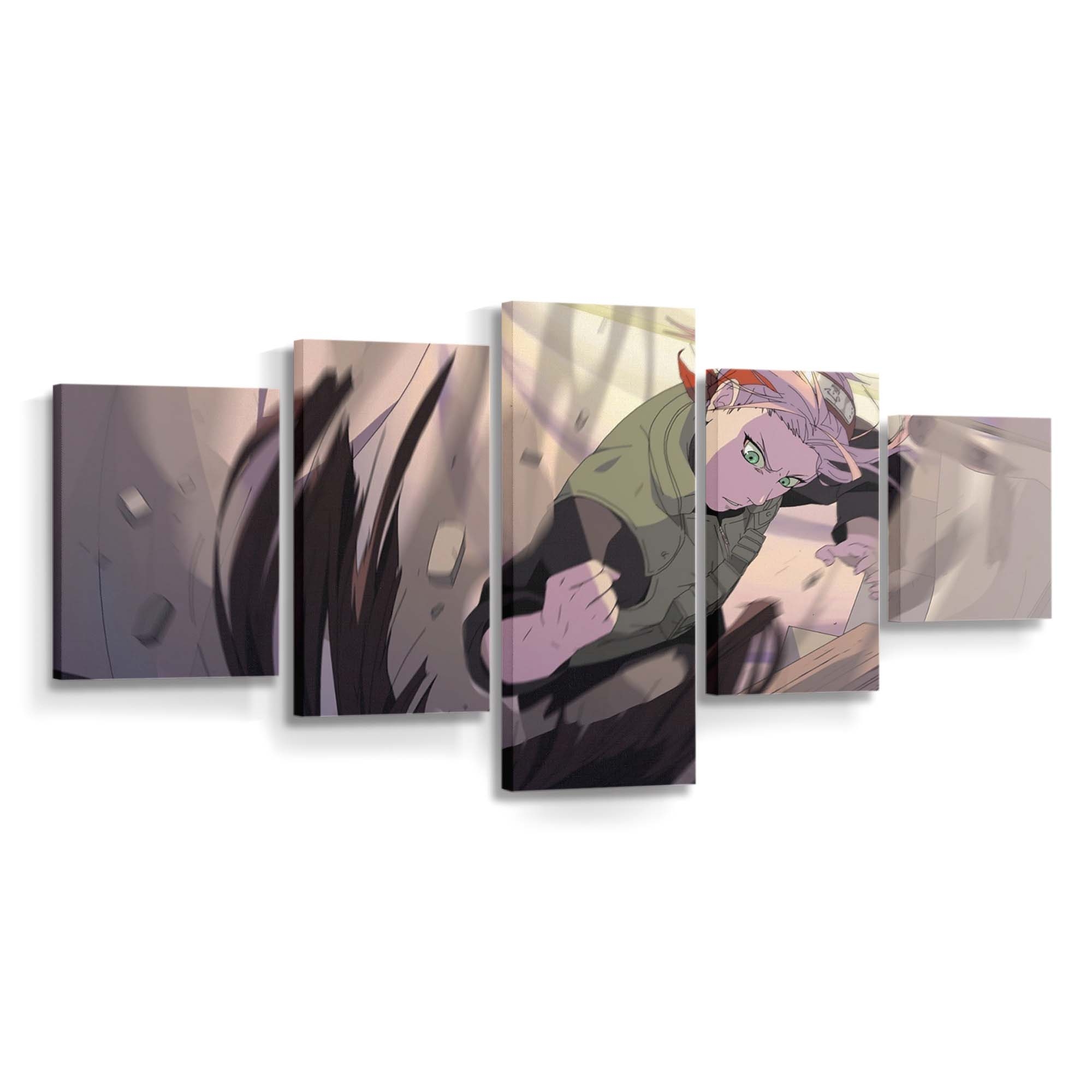 Anime Girls Fighting Green Eyes Haruno Sakura Kunoichi - Anime Wandbild - Leinwandbild 1920x1080 pxanime girlsfightinggreen eyesharuno sakurakunoichi