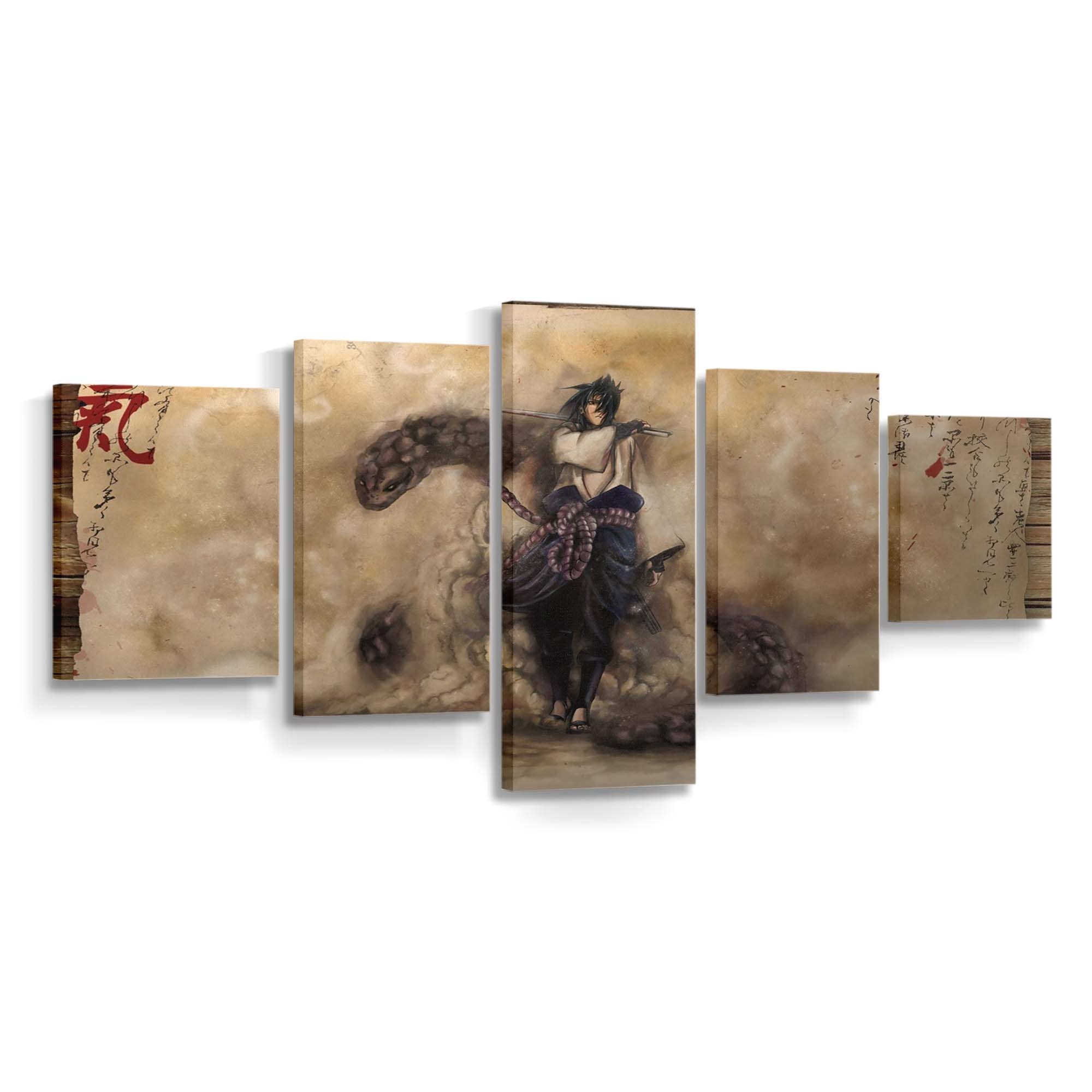 Anime Naruto Shippuuden Orochimaru Paper Uchiha Sasuke - Anime Wandbild - Leinwandbild 1920x1200 pxanimenaruto shippuudenorochimarupaperuchiha sasuke