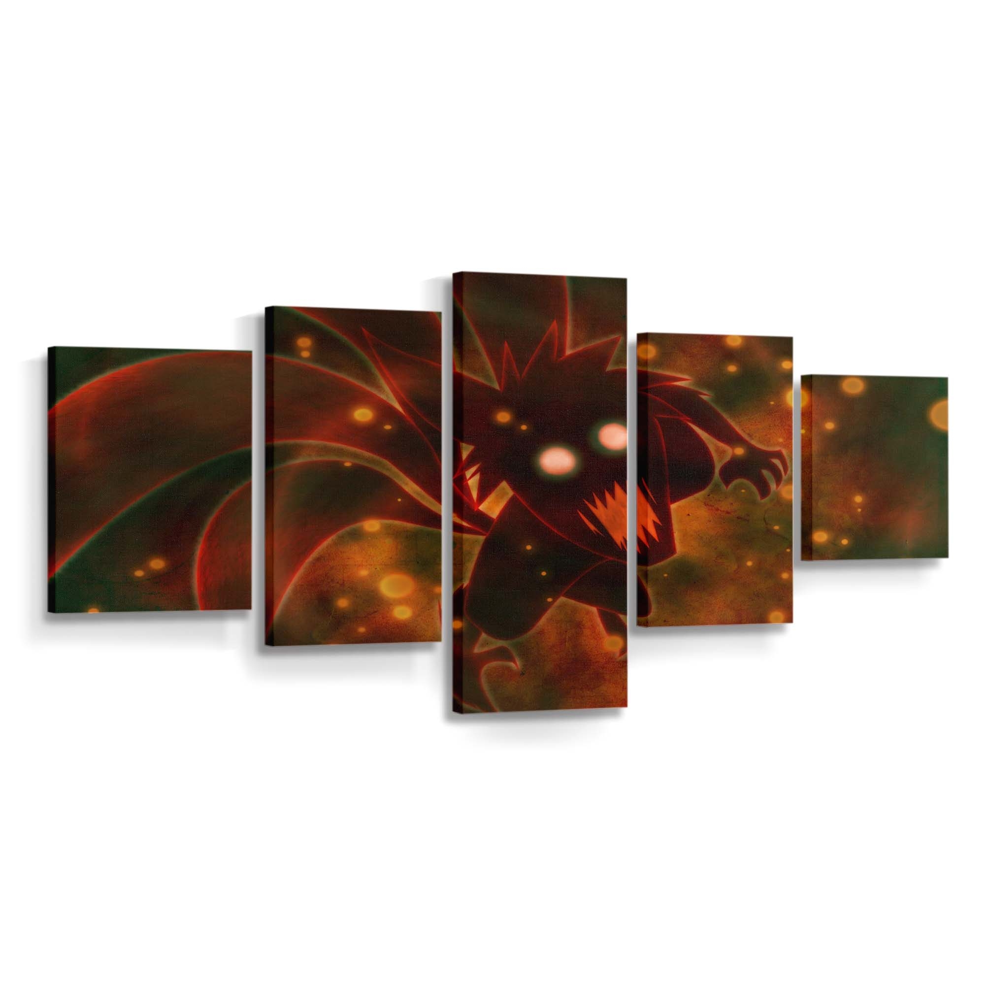 Artwork Jinchuuriki Kyuubi Naruto Shippuden - Anime Wandbild - Leinwandbild 1920x1200