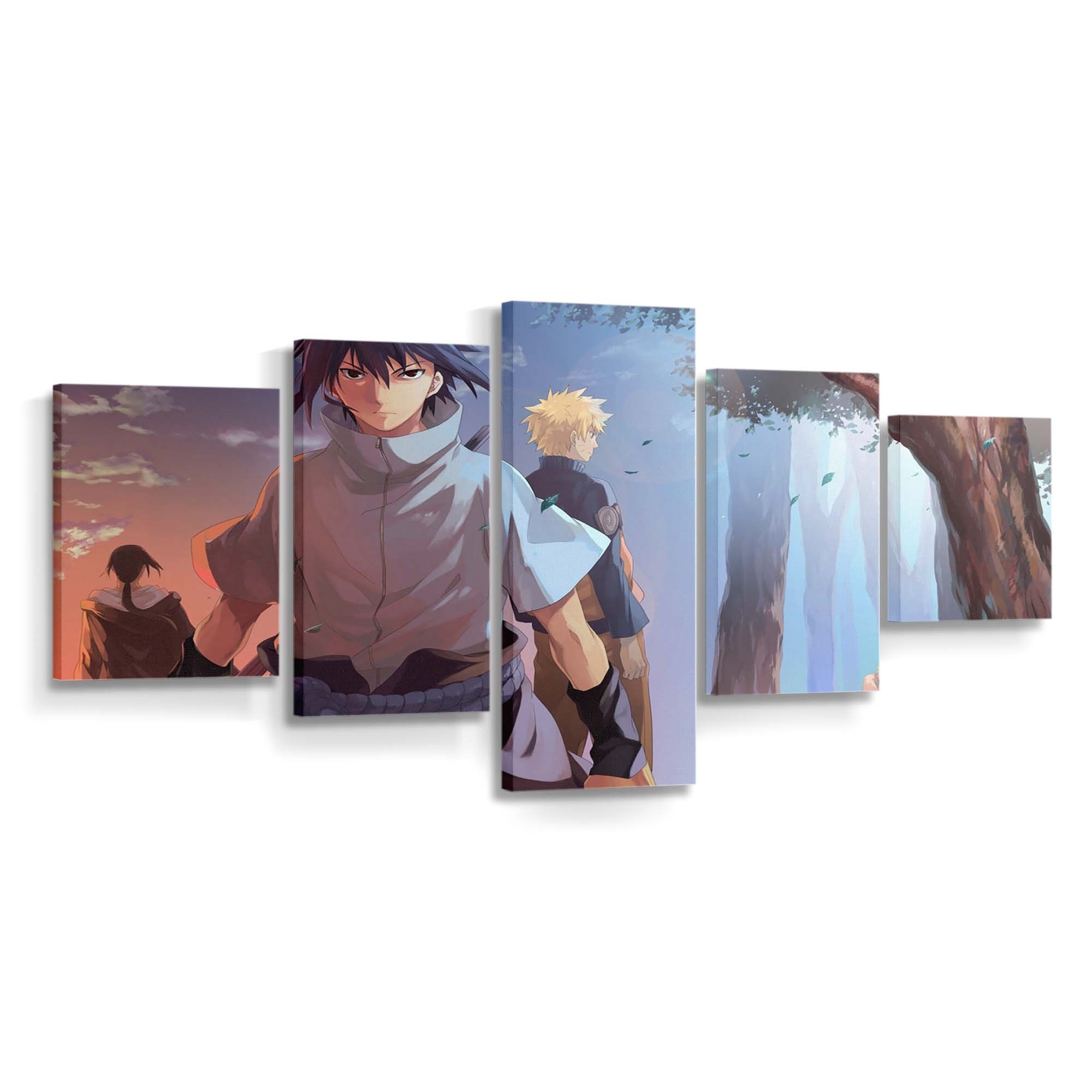 Naruto Shippuuden Uchiha Itachi Uchiha Sasuke Forest Uzumaki Naruto - Anime Wandbild - Leinwandbild 1920x1200 pxnaruto shippuudenuchiha itachiuchiha sasukeforestuzumaki naruto