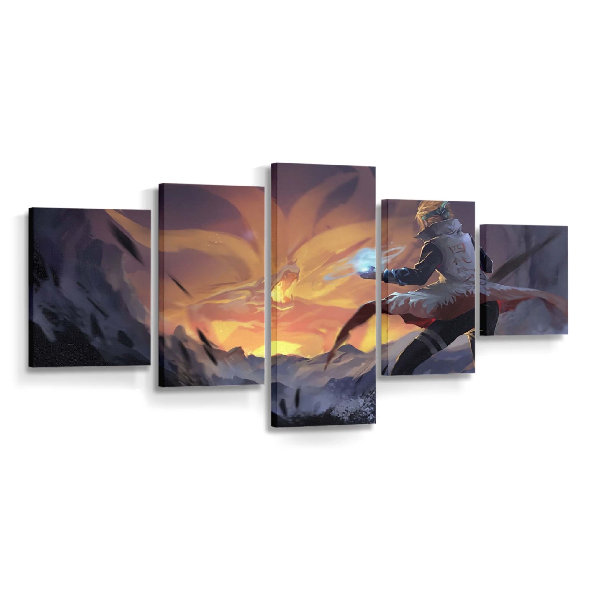 Anime Boys Naruto Anime Namikaze Minato Kurama Digital Digital Art - Anime Wandbild - Leinwandbild anime boysnaruto animenamikaze minatokuramadigitaldigital art