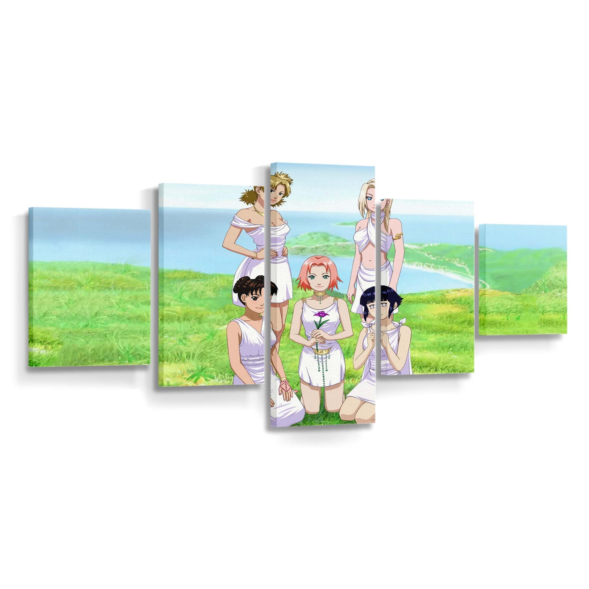 Anime Girls Manga Naruto Shippuuden Haruno Sakura Hyuuga Hinata - Anime Wandbild - Leinwandbild animeanime girlsmanganaruto shippuudenharuno sakurahyuuga hinata