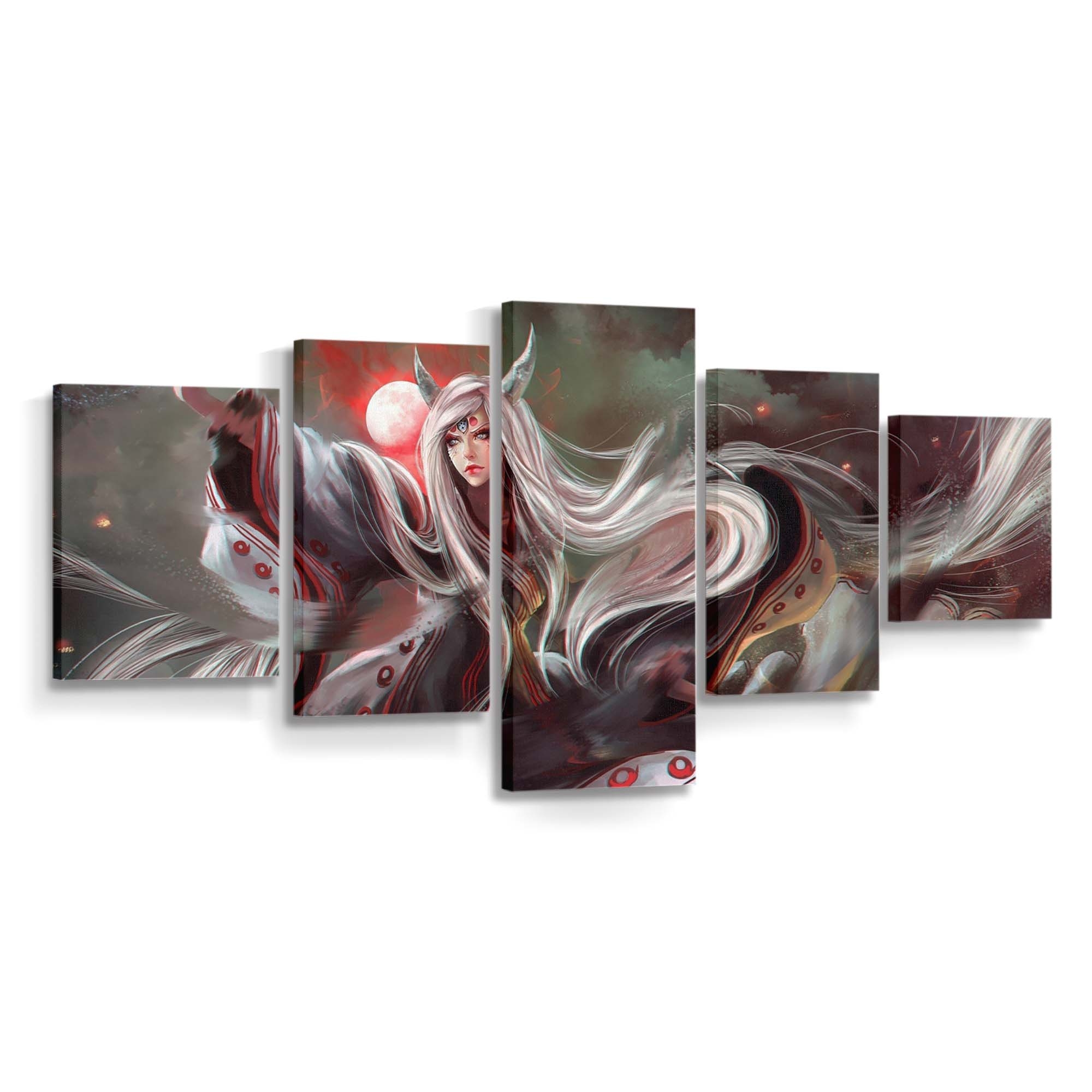 Anime Girls Naruto Shippuuden Fantasy Art Kaguya - Anime Wandbild - Leinwandbild animeanime girlsnaruto shippuuden2500x1214 pxfantasy artkaguya