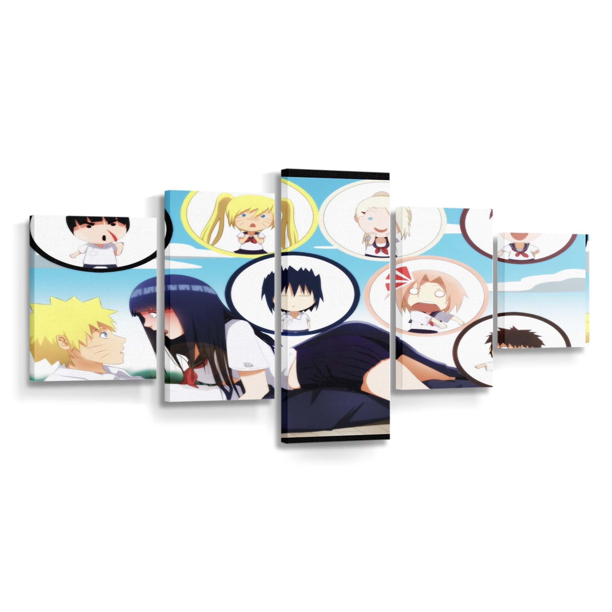 Anime Girls Naruto Shippuuden Artwork Cartoon Black Hair - Anime Wandbild - Leinwandbild animeanime girlsnaruto shippuudenartworkcartoonblack hair