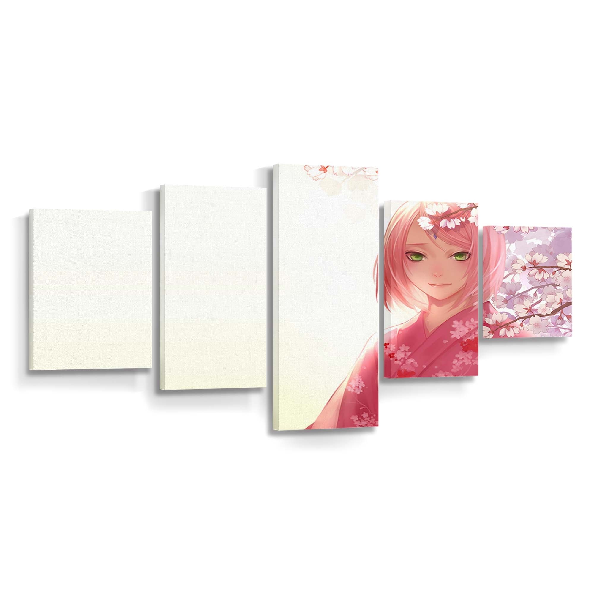 Anime Girls Naruto Shippuuden Haruno Sakura Cherry Blossom Pink - Anime Wandbild - Leinwandbild animeanime girlsnaruto shippuudenharuno sakuracherry blossompink
