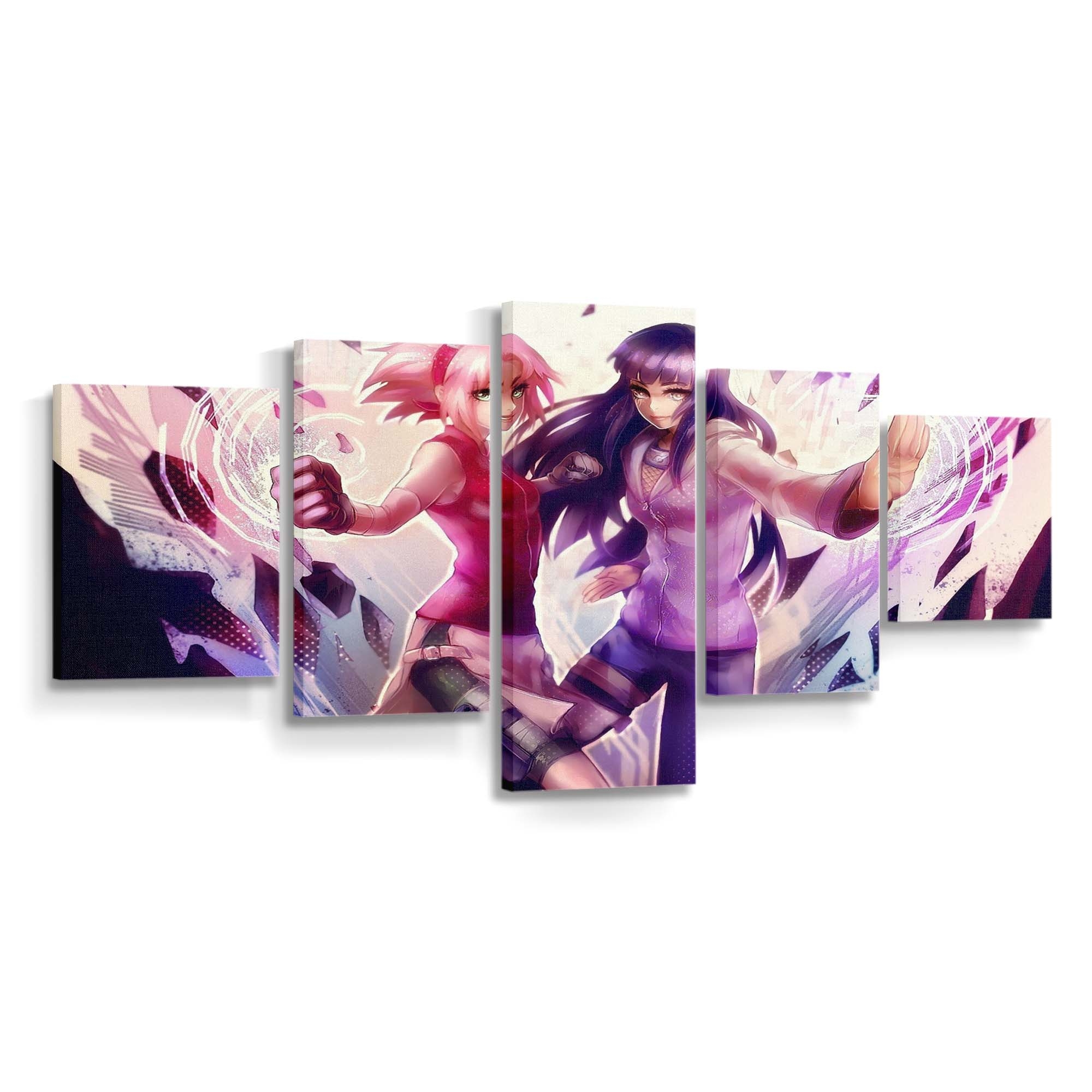 Anime Girls Naruto Shippuuden Haruno Sakura Hyuuga Hinata Kunoichi - Anime Wandbild - Leinwandbild animeanime girlsnaruto shippuudenharuno sakurahyuuga hinatakunoichi