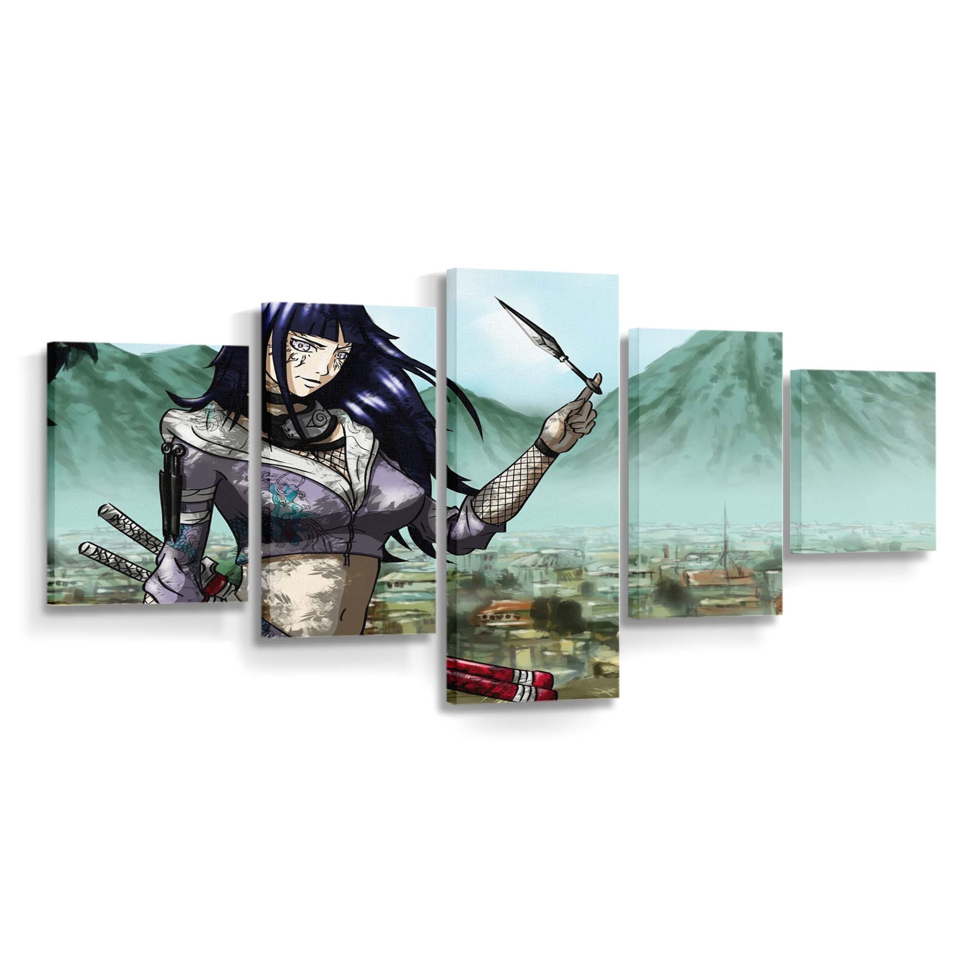 Anime Artwork Manga Naruto Shippuuden Hyuuga Hinata Konoha - Anime Wandbild - Leinwandbild animeartworkmanganaruto shippuudenhyuuga hinatakonoha