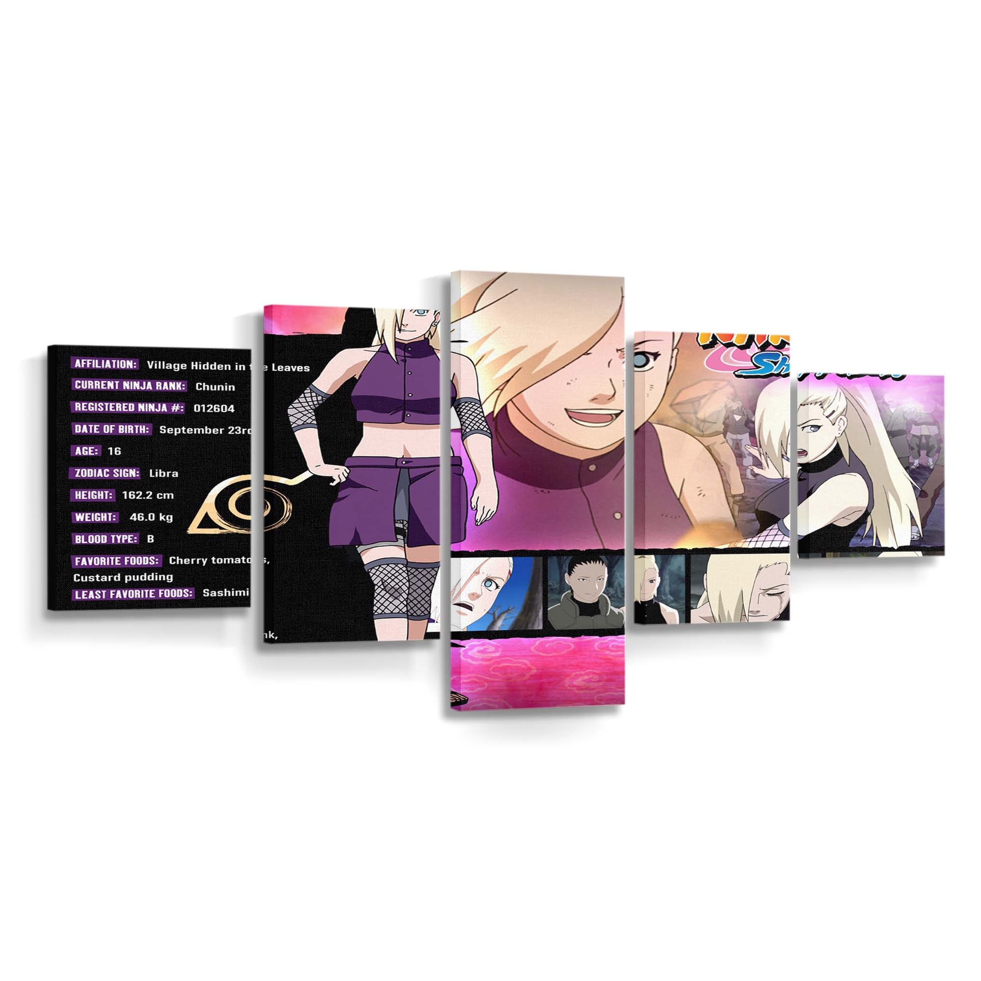Anime Cartoon Comics Girl Hair Yamanaka Ino - Anime Wandbild - Leinwandbild animecartooncomicsgirlhairyamanaka ino