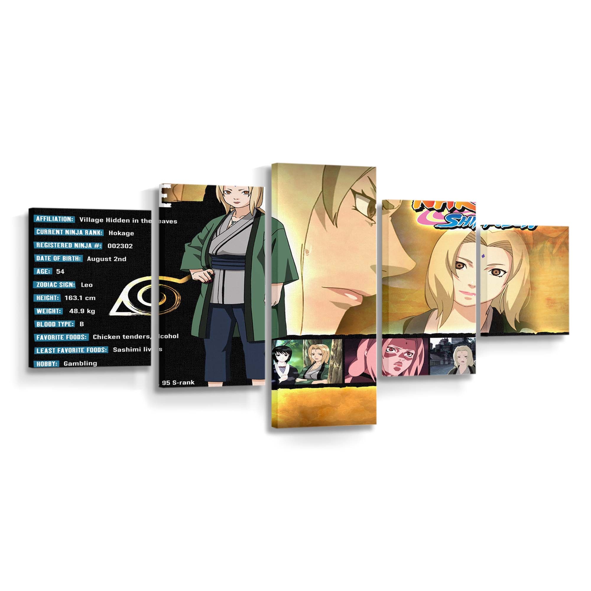 Anime Cartoon Comics Girl Naruto Tsunade - Anime Wandbild - Leinwandbild animecartooncomicsgirlnarutotsunade