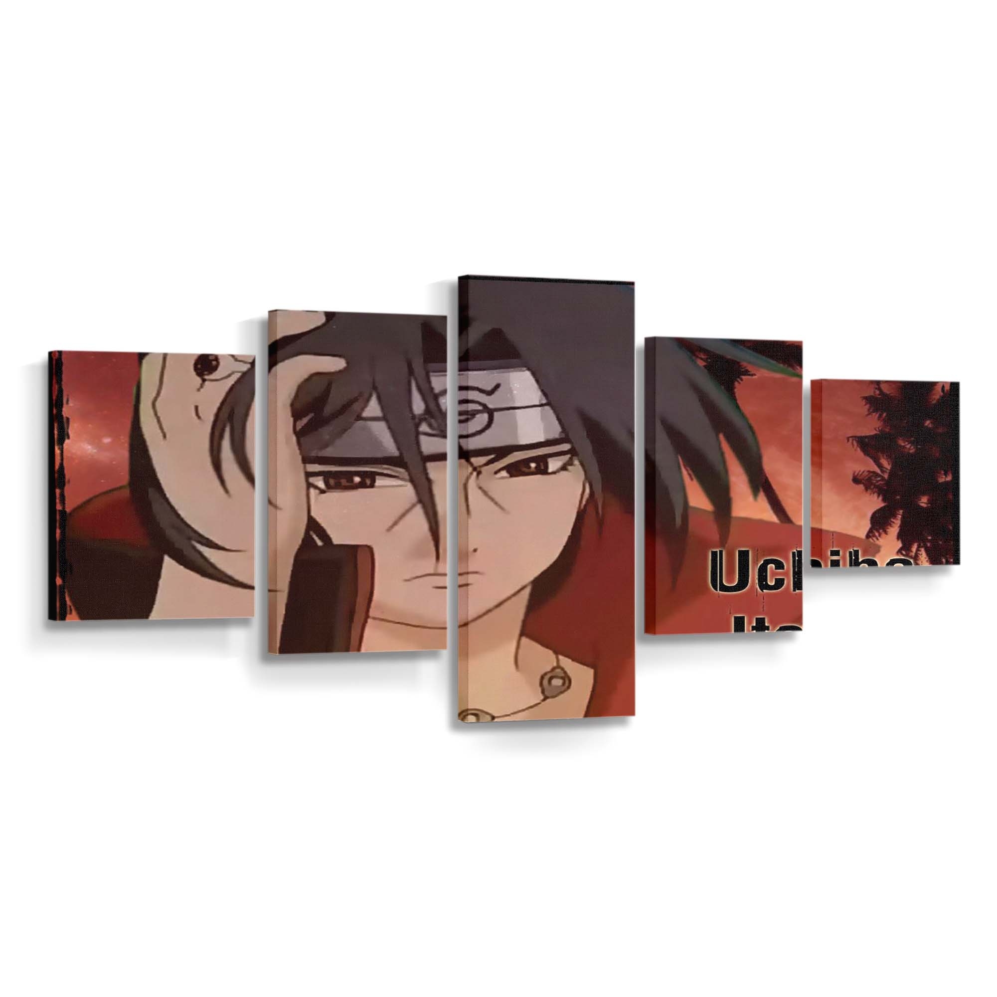 Anime Cartoon Naruto Shippuuden Comics Akatsuki Uchiha Itachi - Anime Wandbild - Leinwandbild animecartoonnaruto shippuudencomicsakatsukiuchiha itachi