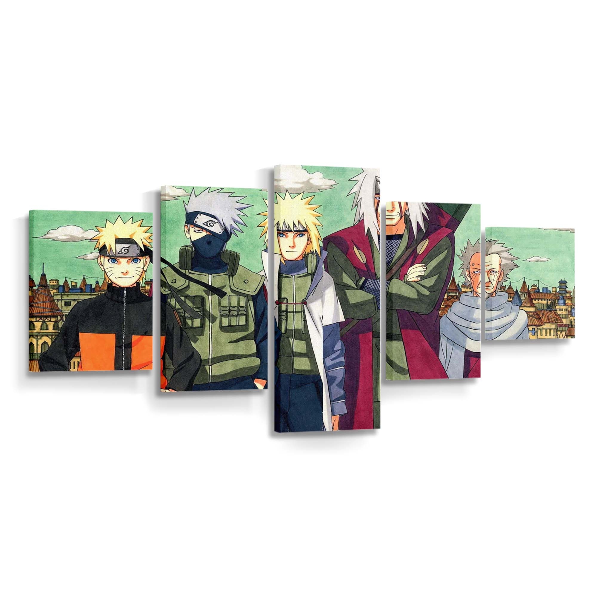 Anime Hatake Kakashi Naruto Shippuuden Uzumaki Naruto Namikaze Minato Hokage - Anime Wandbild - Leinwandbild animehatake kakashinaruto shippuudenuzumaki narutonamikaze minatohokage