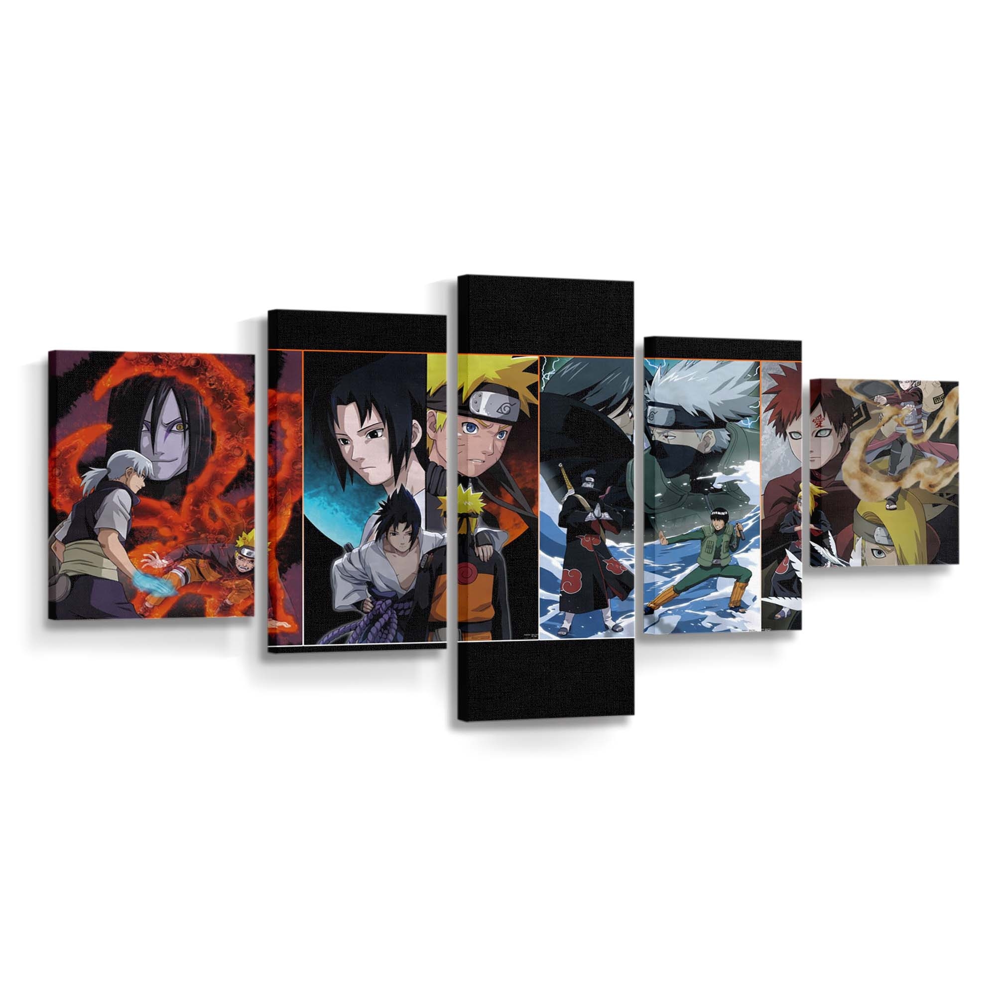Anime Hatake Kakashi Naruto Shippuuden Uzumaki Naruto Uchiha Sasuke Comics - Anime Wandbild - Leinwandbild animehatake kakashinaruto shippuudenuzumaki narutouchiha sasukecomics