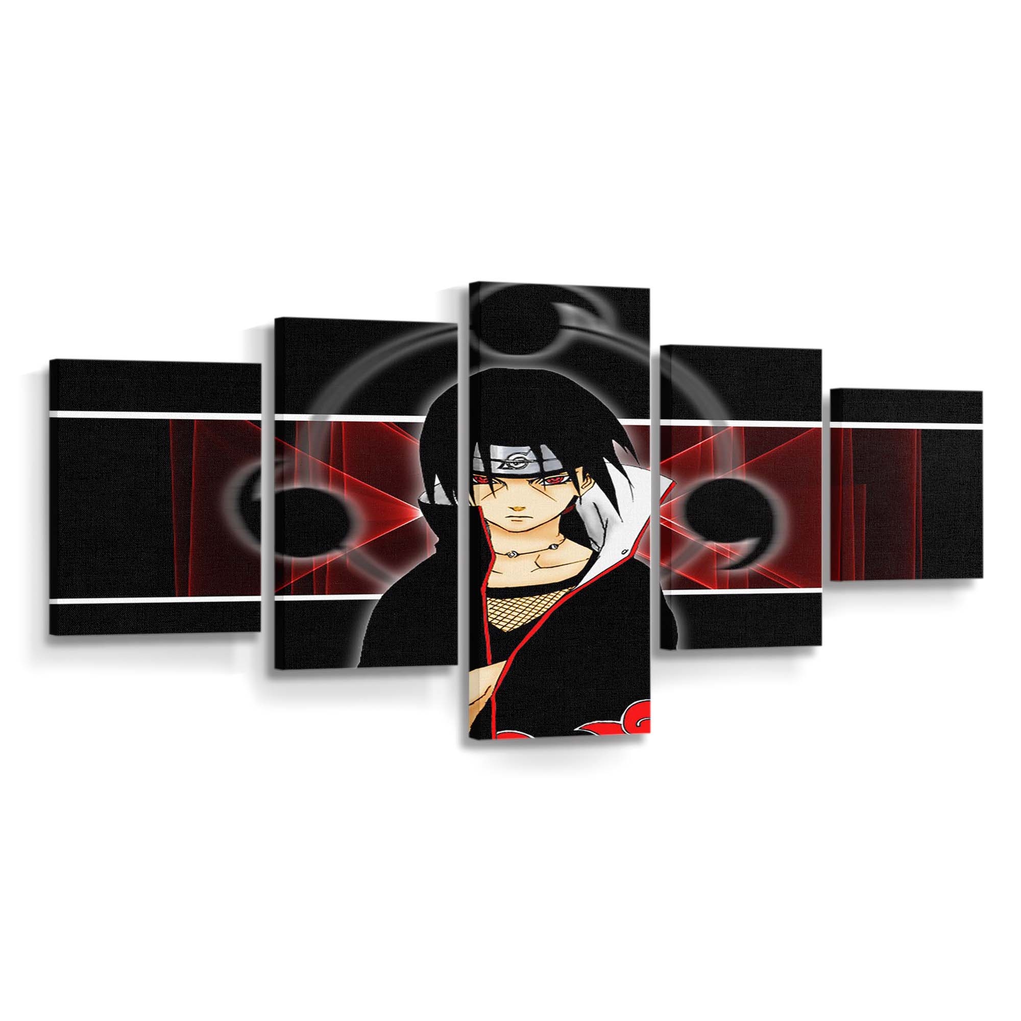 Anime Cartoon Naruto Shippuuden Sharingan Akatsuki - Anime Wandbild - Leinwandbild animeillustrationcartoonnaruto shippuudensharinganakatsuki