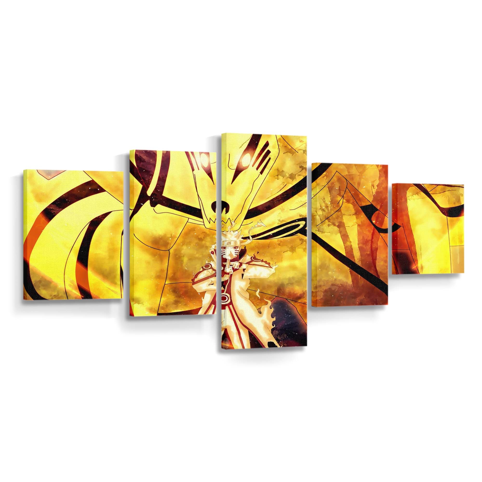 Anime Yellow Mythology Art Color - Anime Wandbild - Leinwandbild animeillustrationyellowmythologyartcolor