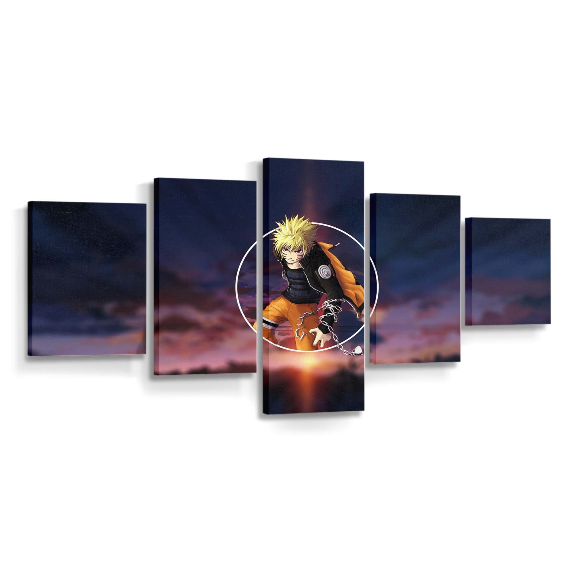 Anime Landscape Sunset Night Anime Boys Nature - Anime Wandbild - Leinwandbild animelandscapesunsetnightanime boysnature