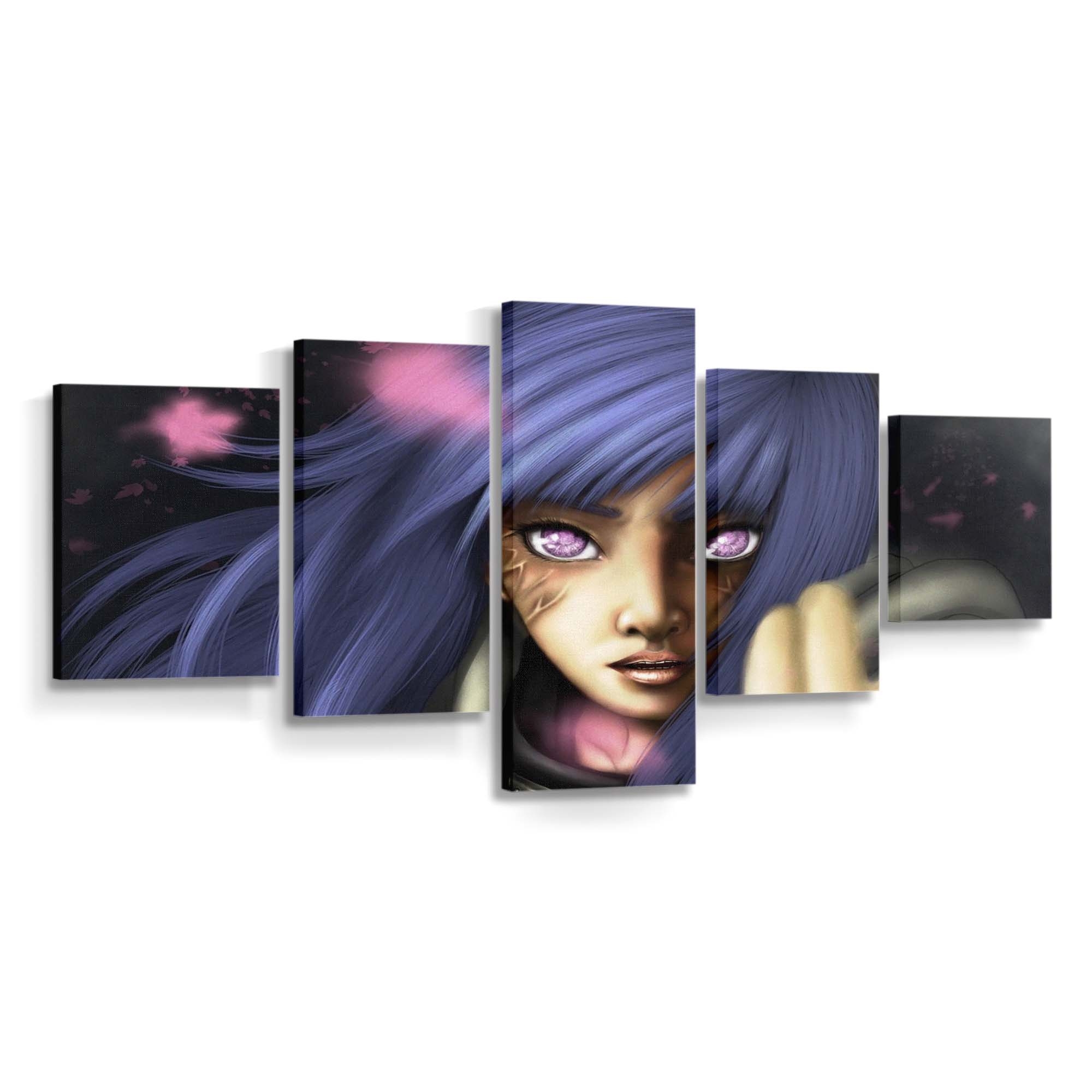 Anime Manga Black Hair Fantasy Girl Anime Girls Blue - Anime Wandbild - Leinwandbild animemangablack hairfantasy girlanime girlsblue