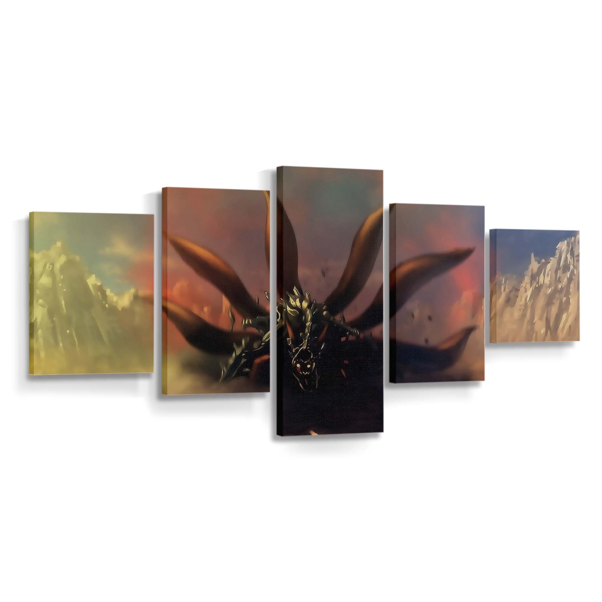 Anime Manga Naruto Shippuuden Uzumaki Naruto Sky Kyuubi - Anime Wandbild - Leinwandbild animemanganaruto shippuudenuzumaki narutoskykyuubi