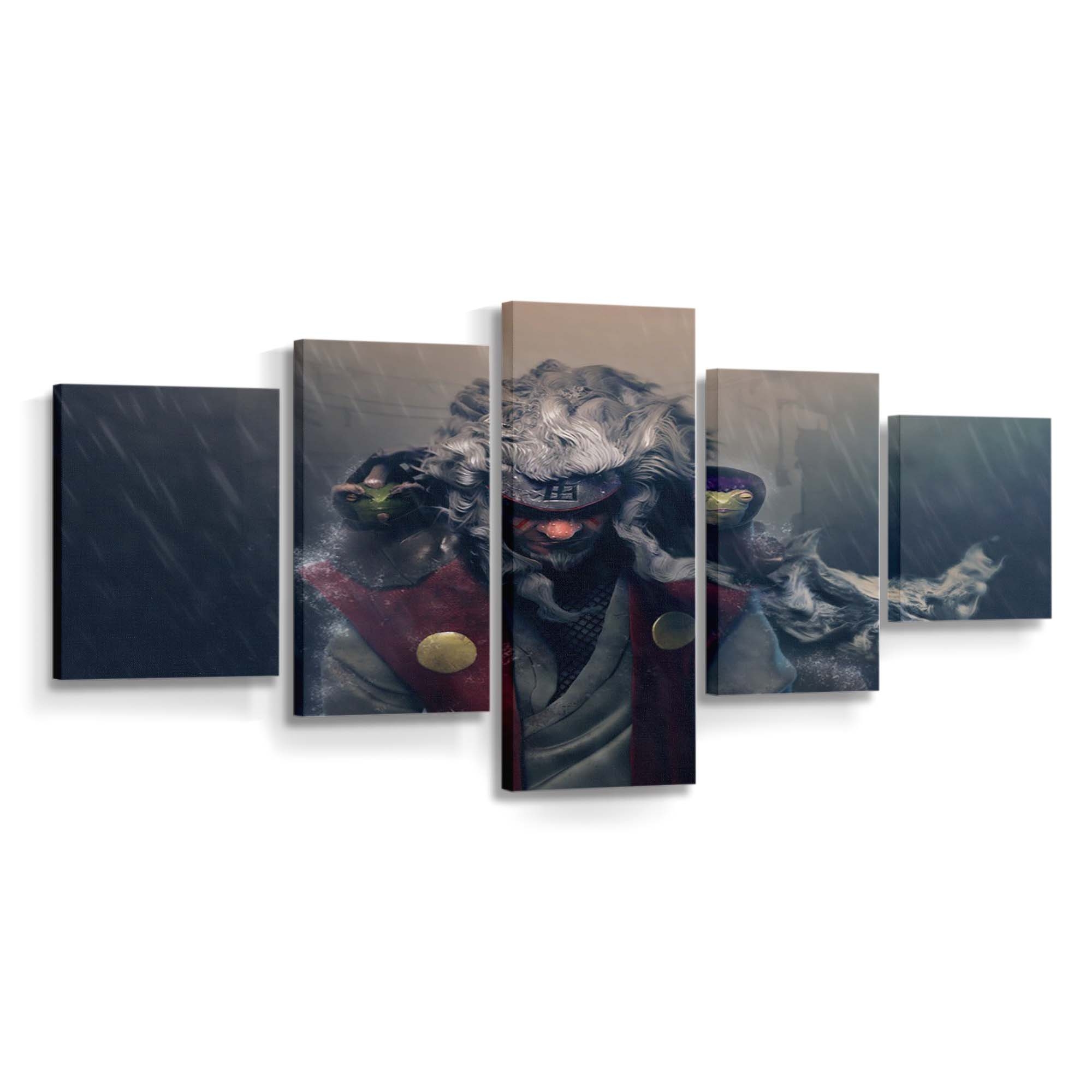 Anime Men Digital Art Fantasy Art White Hair Rain - Anime Wandbild - Leinwandbild animemendigital artfantasy artwhite hairrain 0001