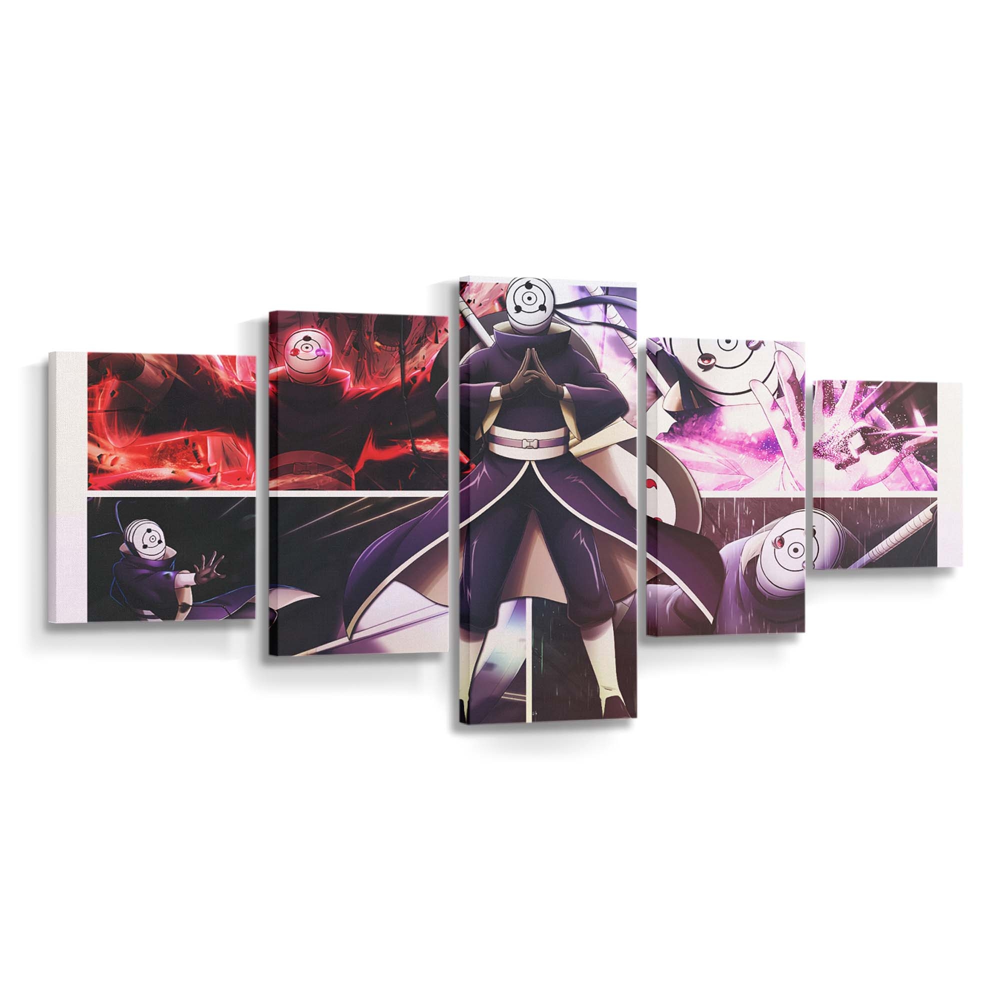 Anime Naruto Anime Boys Uchiha Obito Dinocozero Collage - Anime Wandbild - Leinwandbild animenaruto animeanime boysuchiha obitodinocozerocollage