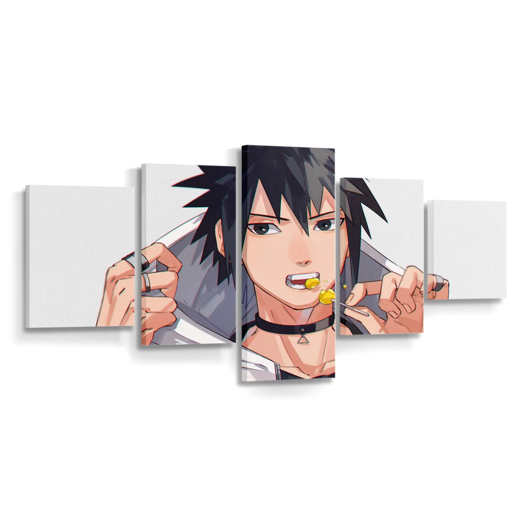 Anime Naruto Anime Street Style Uchiha Sasuke - Anime Wandbild - Leinwandbild animenaruto animestreet styleuchiha sasuke