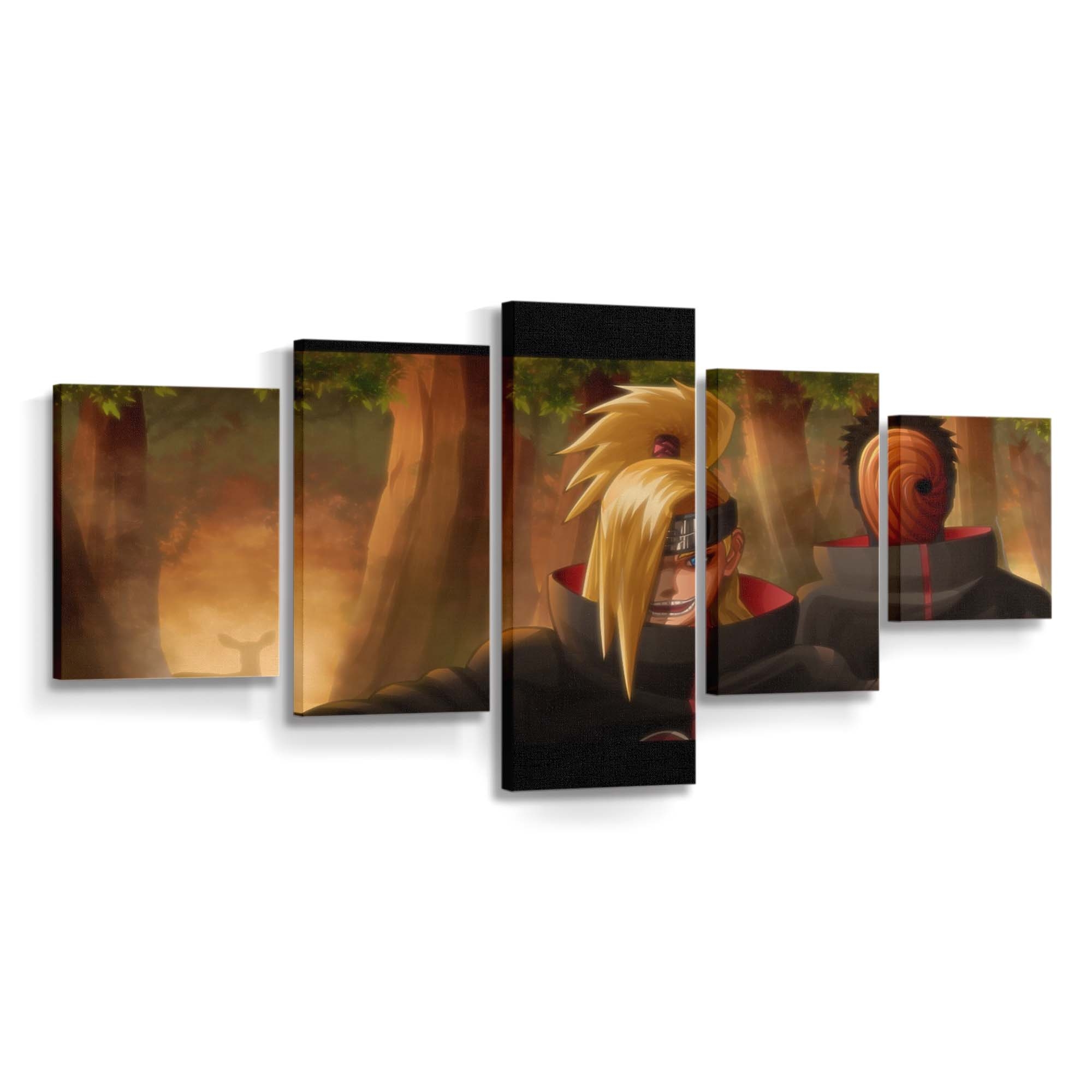 Anime Naruto Shippuuden Akatsuki Tobi Deidara - Anime Wandbild - Leinwandbild animenaruto shippuudenakatsukiscreenshottobideidara