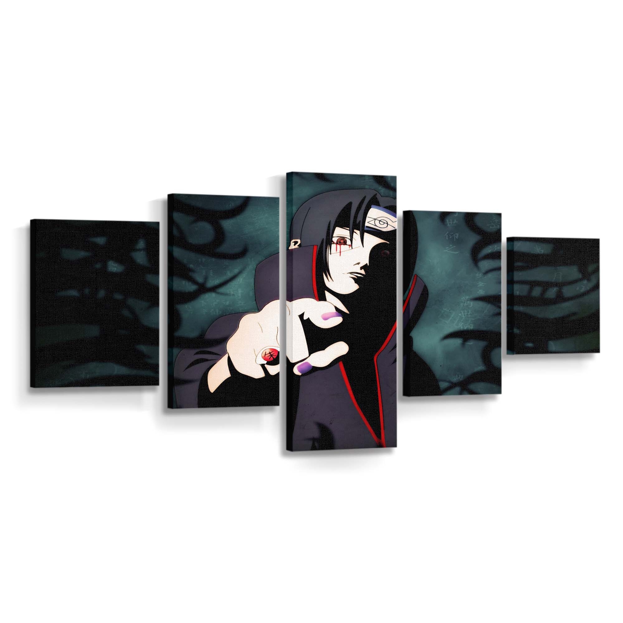 Anime Naruto Shippuuden Black Shadow Cartoon - Anime Wandbild - Leinwandbild animenaruto shippuudenblackillustrationshadowcartoon