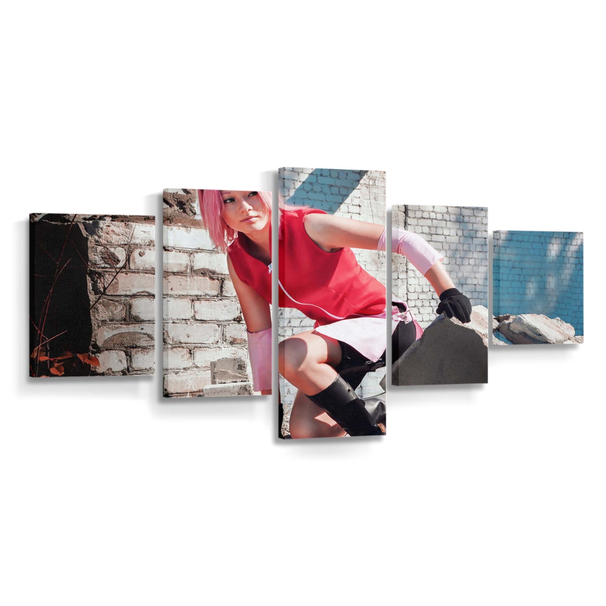 Anime Naruto Shippuuden Cosplay Model Fashion Pink Hair - Anime Wandbild - Leinwandbild animenaruto shippuudencosplaymodelfashionpink hair