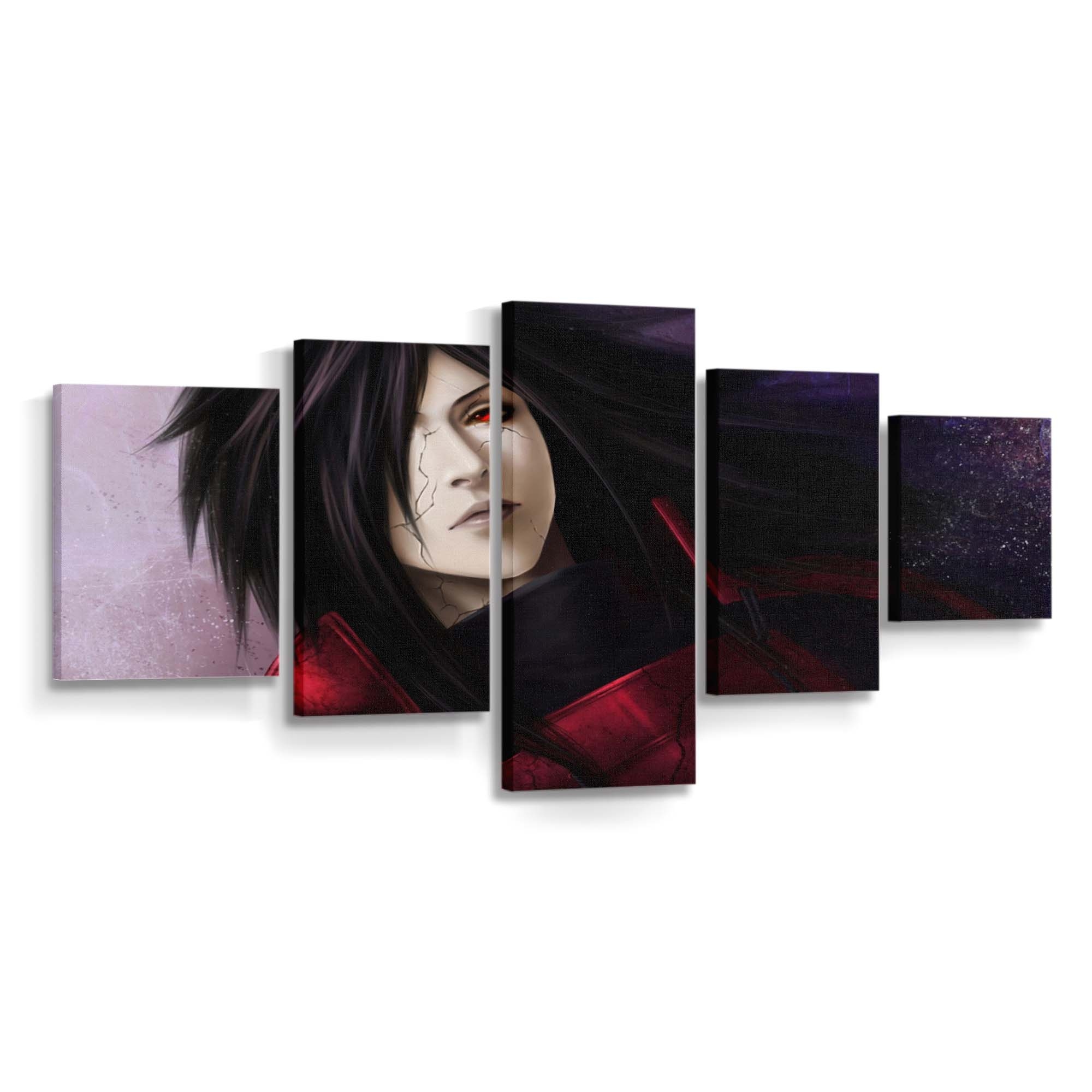 Anime Naruto Shippuuden Darkness Fictional Character Black Hair Uchiha Madara - Anime Wandbild - Leinwandbild animenaruto shippuudendarknessfictional characterblack hairuchiha madara