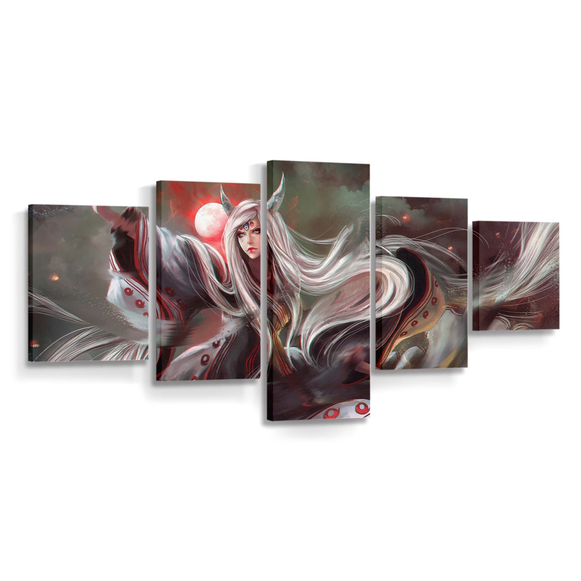 Anime Naruto Shippuuden Fantasy Art Anime Girls Dragon Realistic - Anime Wandbild - Leinwandbild animenaruto shippuudenfantasy artanime girlsdragonrealistic