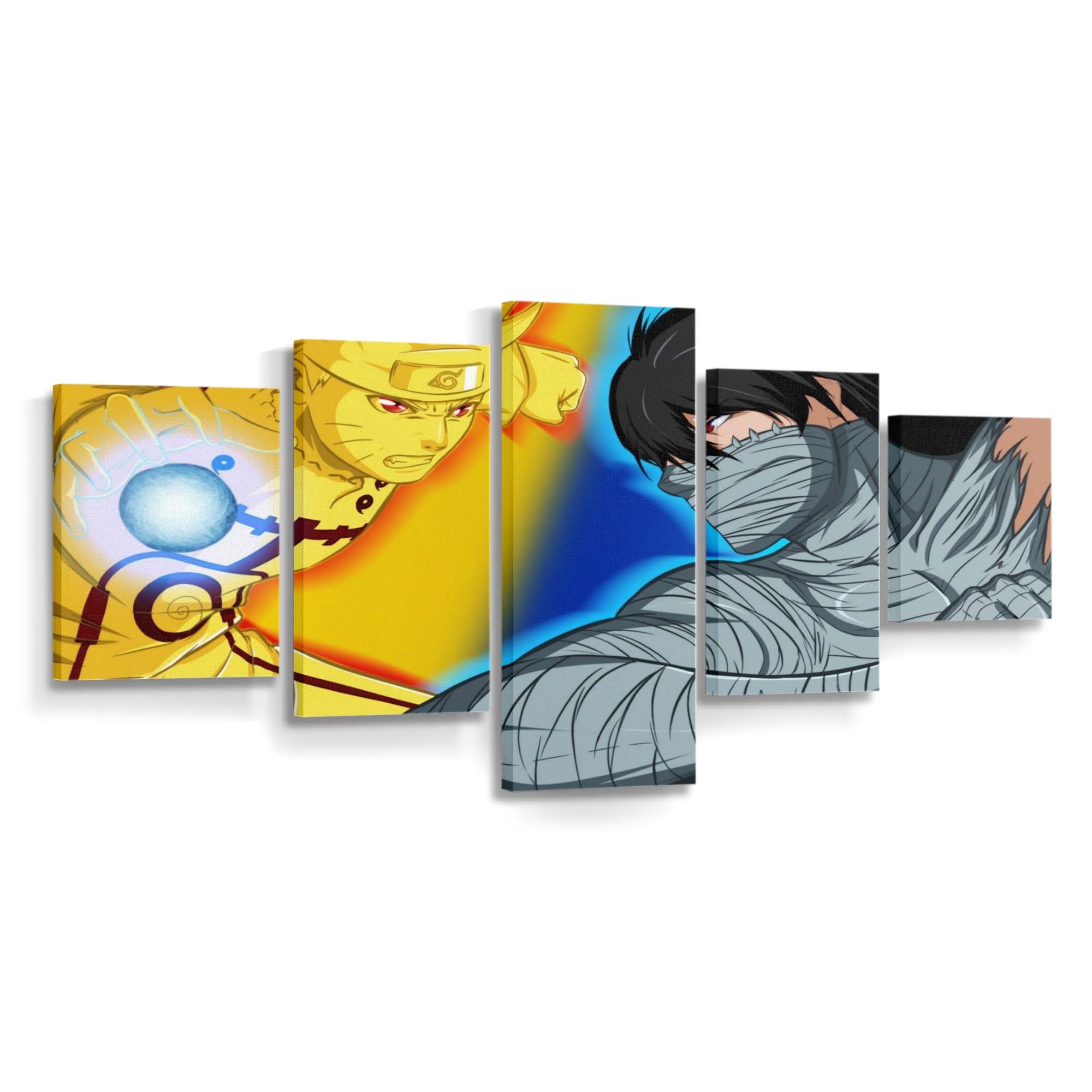 Anime Naruto Shippuuden Anime Boys Crossover Cartoon - Anime Wandbild - Leinwandbild animenaruto shippuudenillustrationanime boyscrossovercartoon