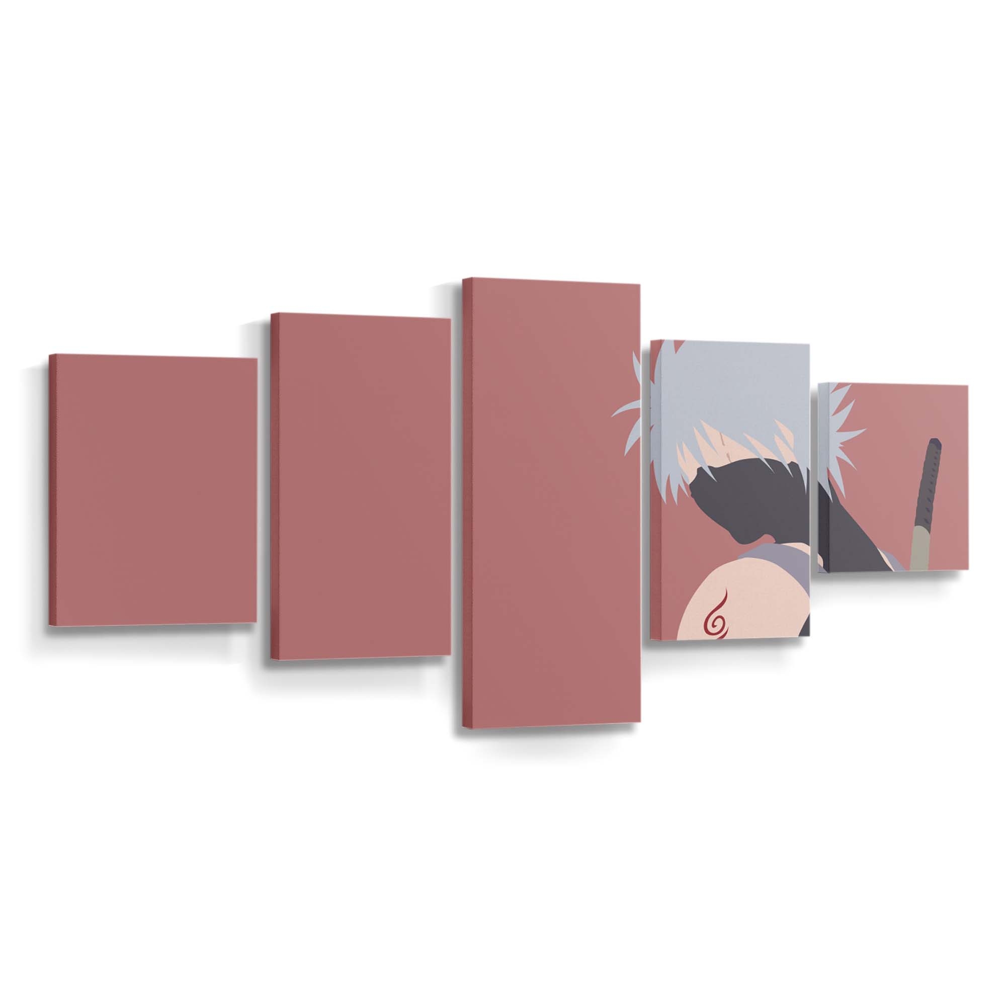 Anime Naruto Shippuuden Minimalism Hatake Kakashi - Anime Wandbild - Leinwandbild animenaruto shippuudenminimalismhatake kakashi