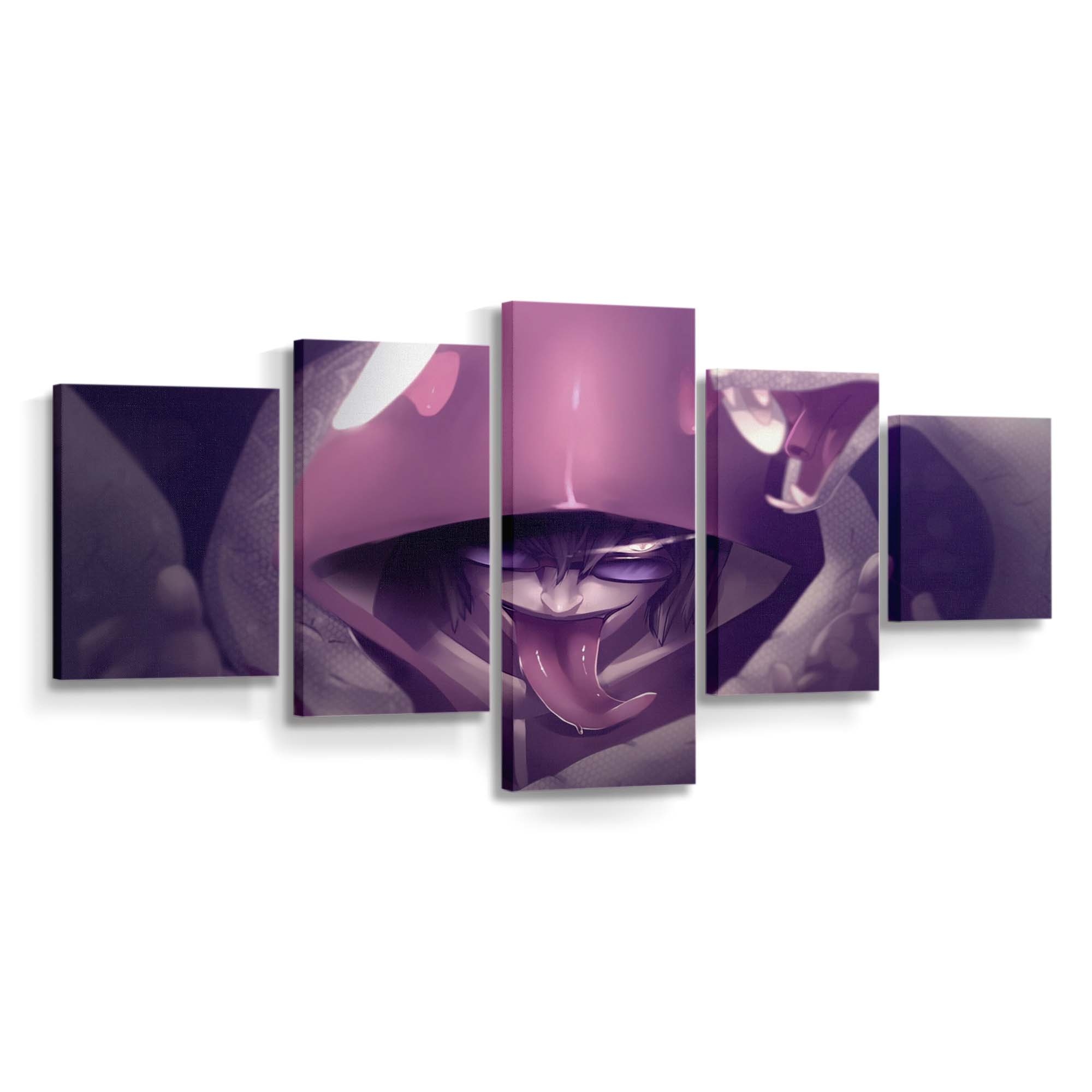 Anime Naruto Shippuuden Monochrome Glasses Snake Blue - Anime Wandbild - Leinwandbild animenaruto shippuudenmonochromeglassessnakeblue