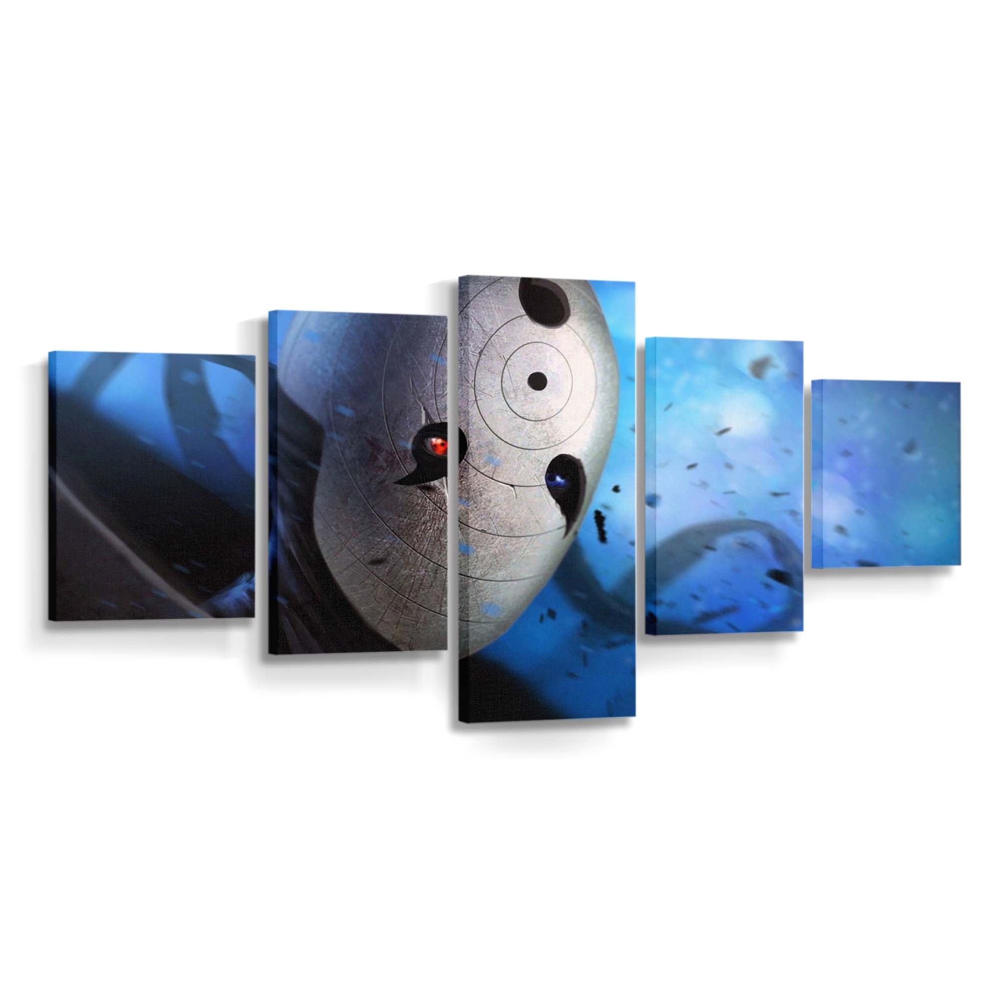 Anime Naruto Shippuuden Sharingan Space Fish Blue - Anime Wandbild - Leinwandbild animenaruto shippuudensharinganspacefishblue