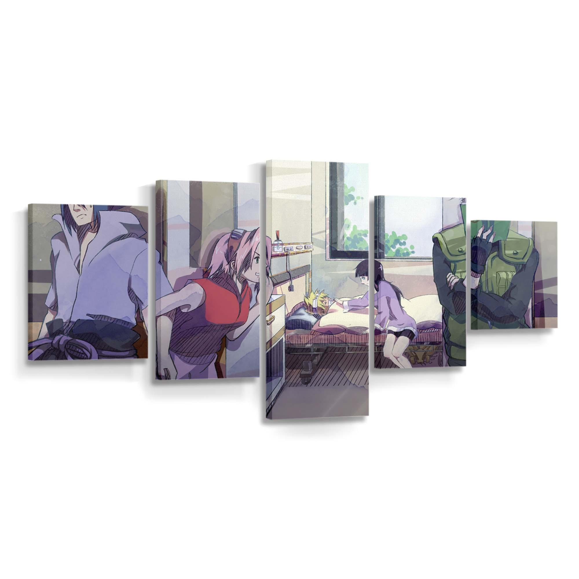 Anime Naruto Shippuuden Uzumaki Naruto Anime Girls Hatake Kakashi Haruno Sakura - Anime Wandbild - Leinwandbild animenaruto shippuudenuzumaki narutoanime girlshatake kakashiharuno sakura