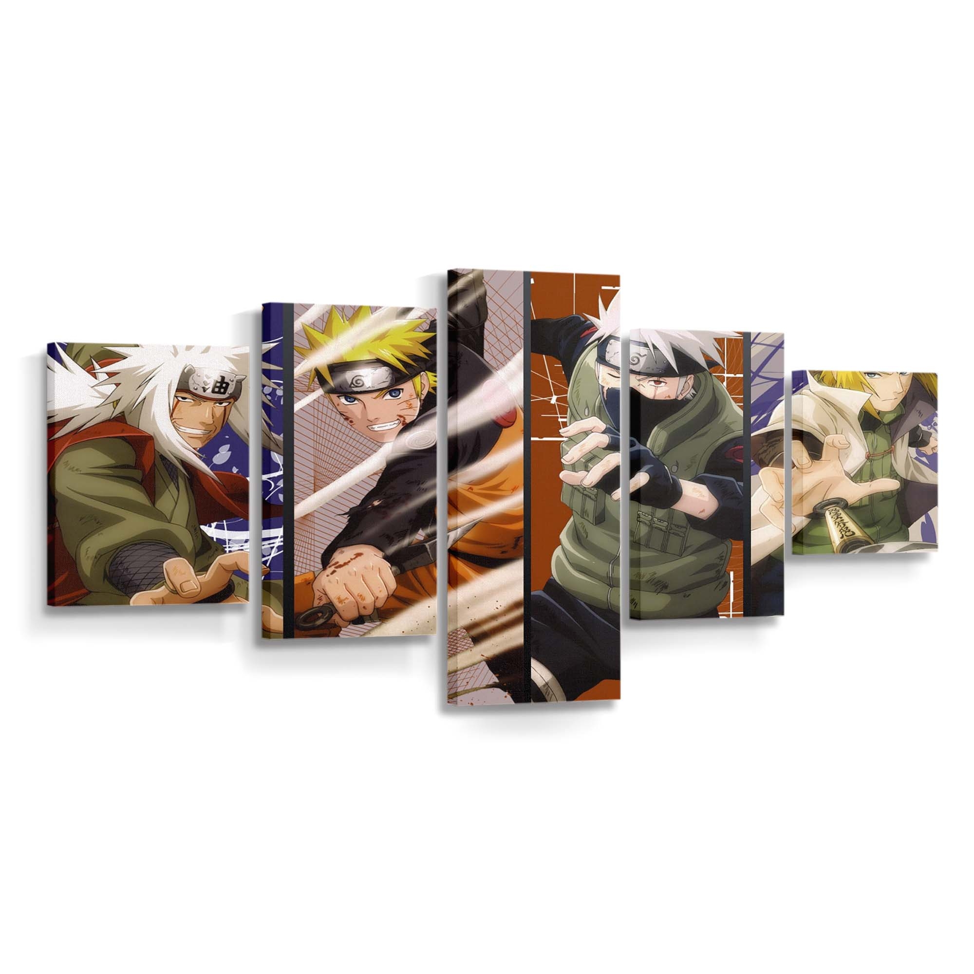 Anime Naruto Shippuuden Uzumaki Naruto Namikaze Minato Cosplay Hatake Kakashi - Anime Wandbild - Leinwandbild animenaruto shippuudenuzumaki narutonamikaze minatocosplayhatake kakashi