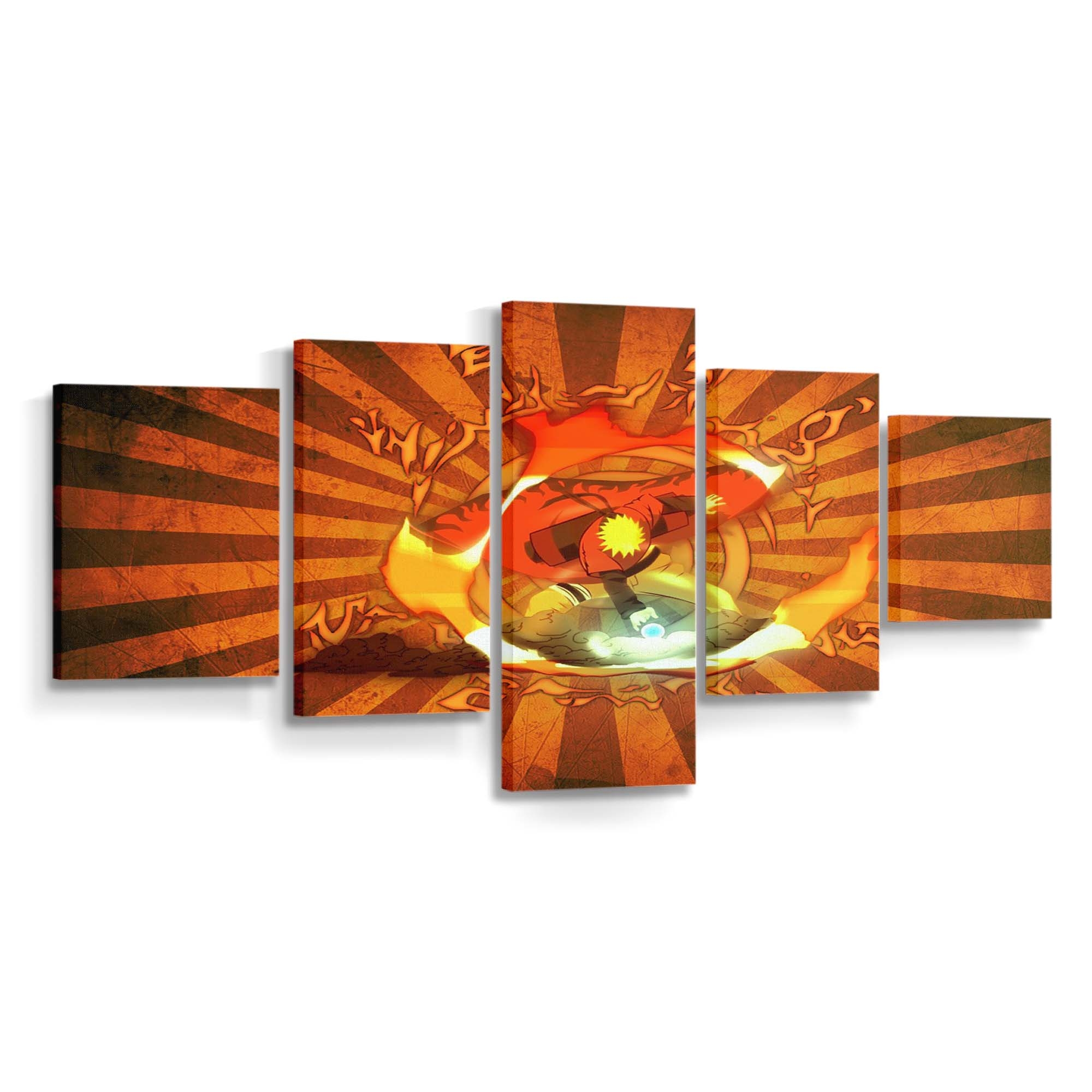 Anime Naruto Shippuuden Uzumaki Naruto Rasengan Stripes Light - Anime Wandbild - Leinwandbild animenaruto shippuudenuzumaki narutorasenganstripeslight