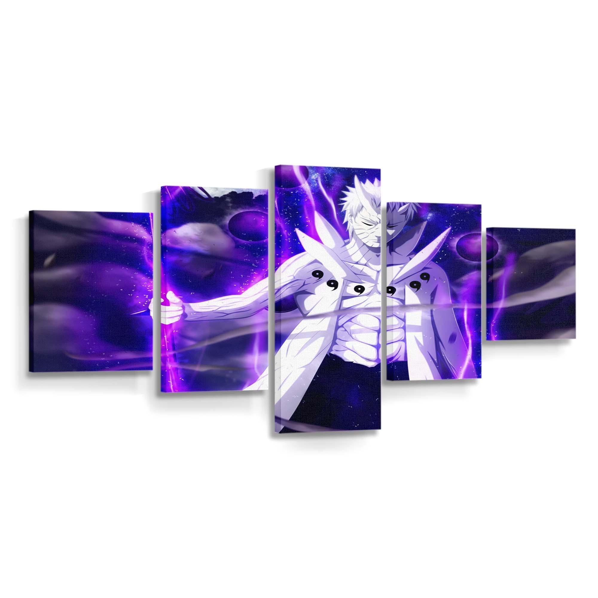 Anime Night Moon Staff Uchiha Obito Tobi - Anime Wandbild - Leinwandbild animenightmoonstaffuchiha obitotobi