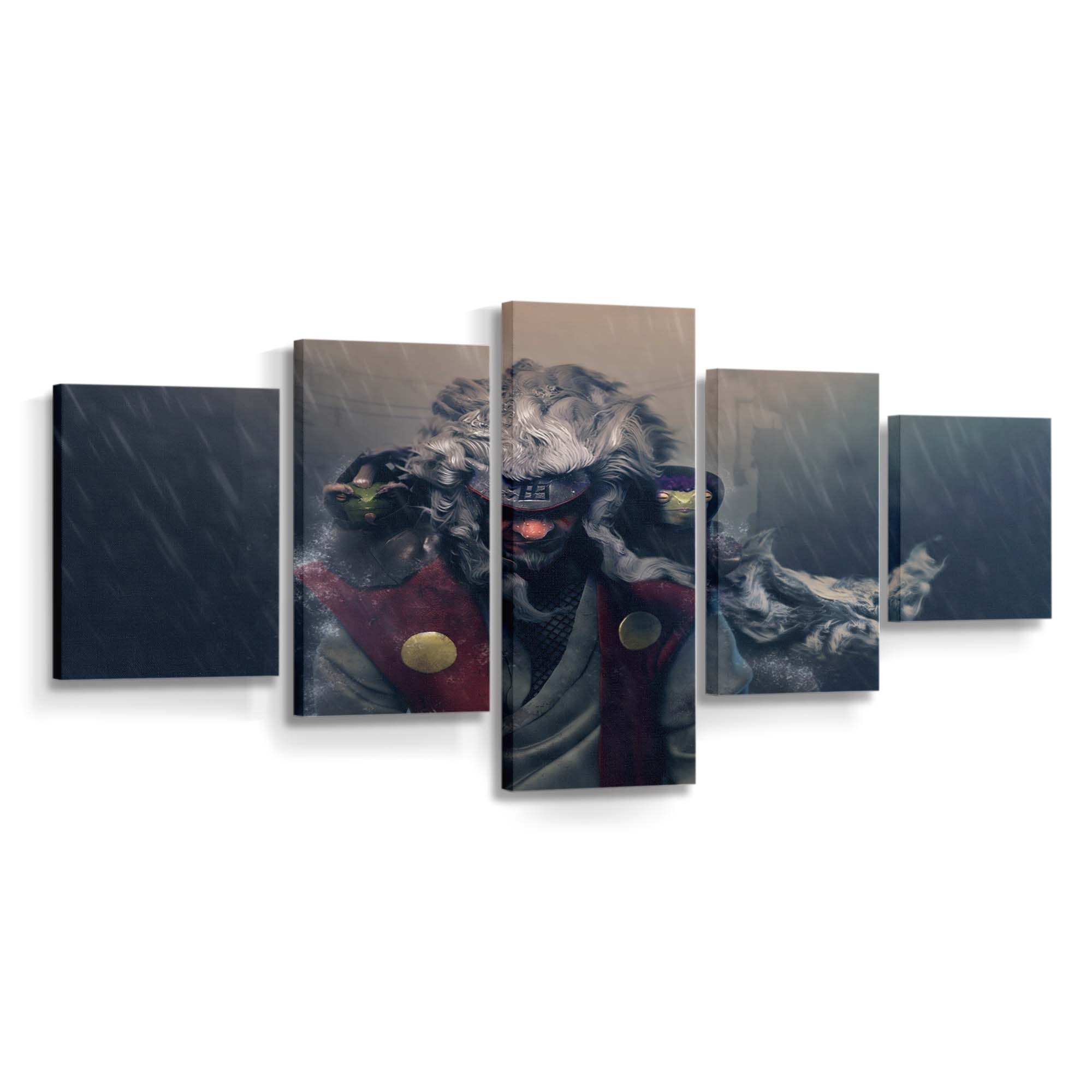 Anime Rain Men Digital Art Fantasy Art White Hair - Anime Wandbild - Leinwandbild animerainmendigital artfantasy artwhite hair