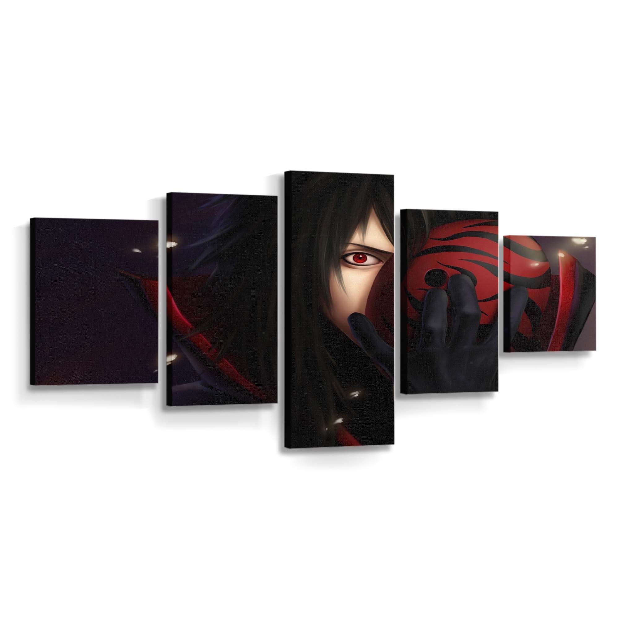 Anime Red Manga Naruto Shippuuden Mask Red Eyes - Anime Wandbild - Leinwandbild animeredmanganaruto shippuudenmaskred eyes