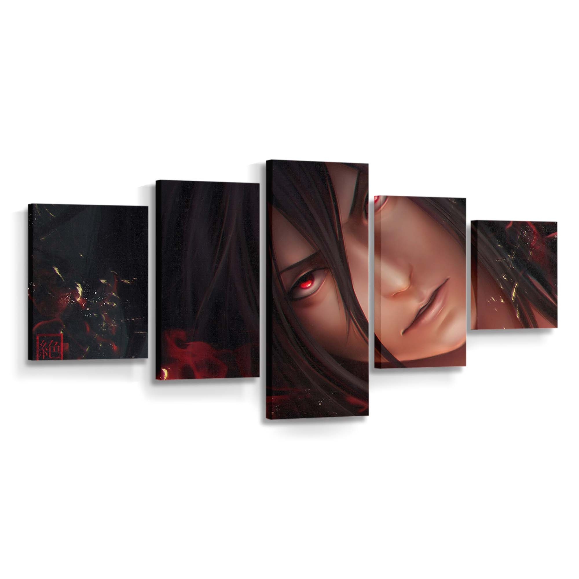 Anime Red Sharingan Magic Demon Uchiha Madara - Anime Wandbild - Leinwandbild animeredsharinganmagicdemonuchiha madara