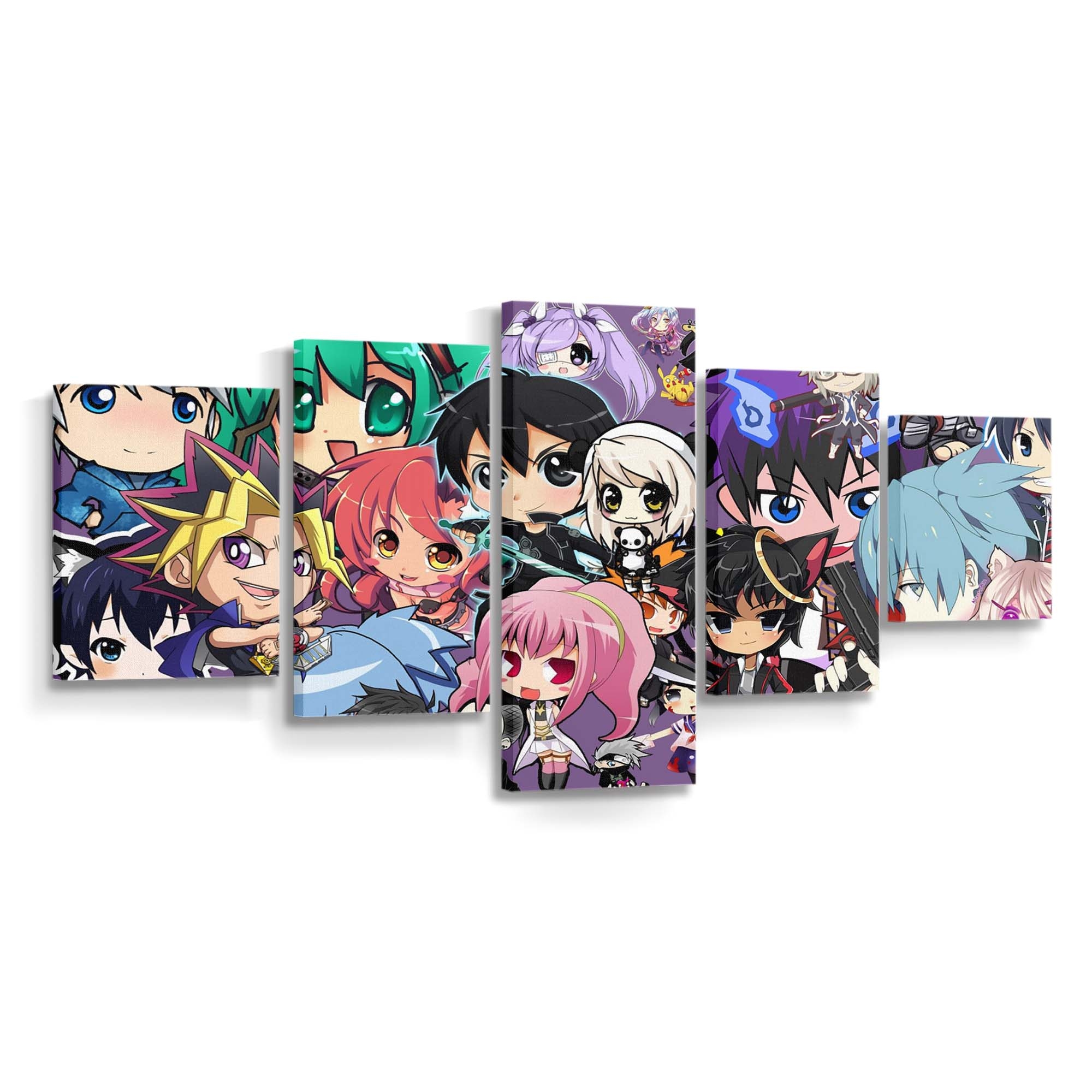 Anime Sword Art Online Hatsune Miku Okumura Rin Tokyo Ghoul No Game No Life - Anime Wandbild - Leinwandbild animesword art onlinehatsune mikuokumura rintokyo ghoulno game no life