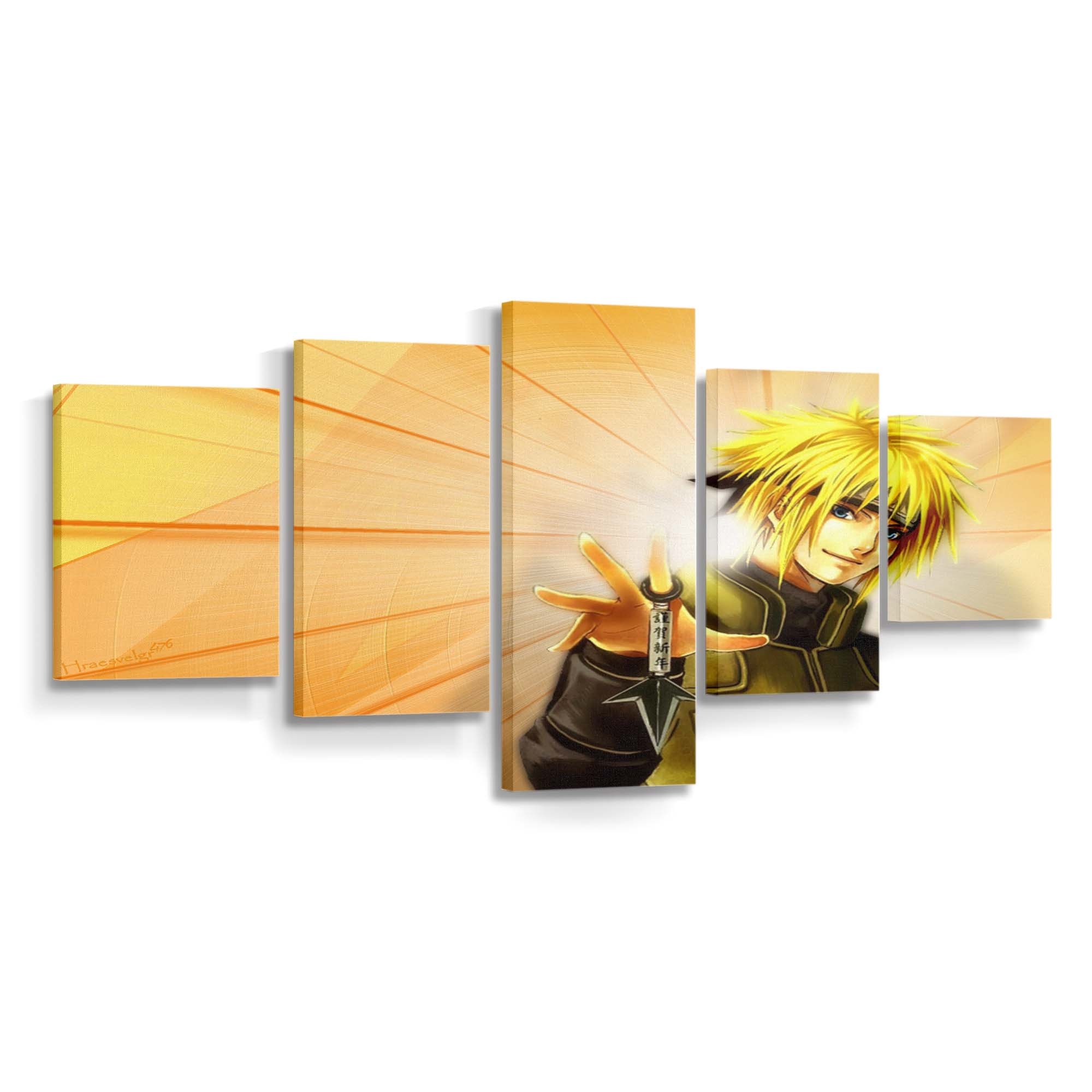 Anime Uchiha Sasuke Naruto Boy Blond Smile - Anime Wandbild - Leinwandbild animeuchiha sasukenarutoboyblondsmile