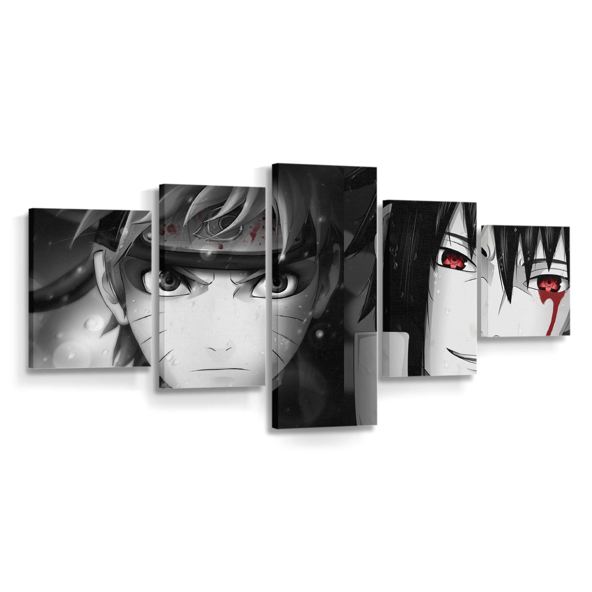 Anime Uchiha Sasuke Uzumaki Naruto - Anime Wandbild - Leinwandbild animeuchiha sasukeuzumaki naruto