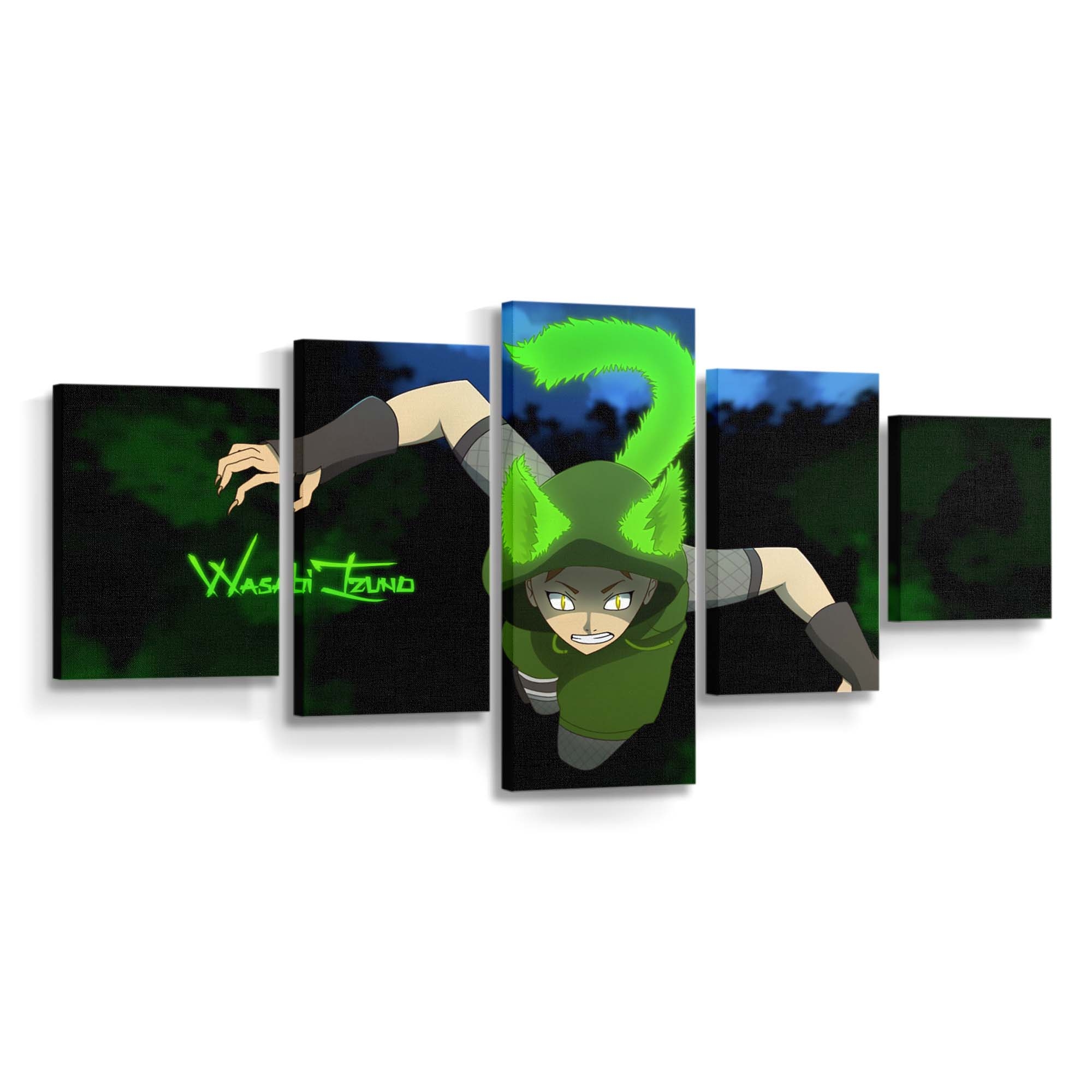 Boruto Naruto Next Generations Night Wasabi Izuno Forest Cat Girl - Anime Wandbild - Leinwandbild boruto naruto next generationsnightwasabi izunoforestcat girl