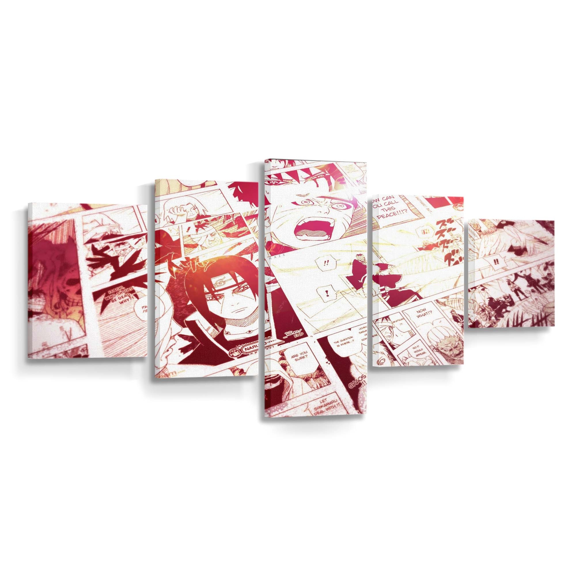 Drawing Anime Collage Graphic Design Pattern - Anime Wandbild - Leinwandbild drawingillustrationanimecollagegraphic designpattern