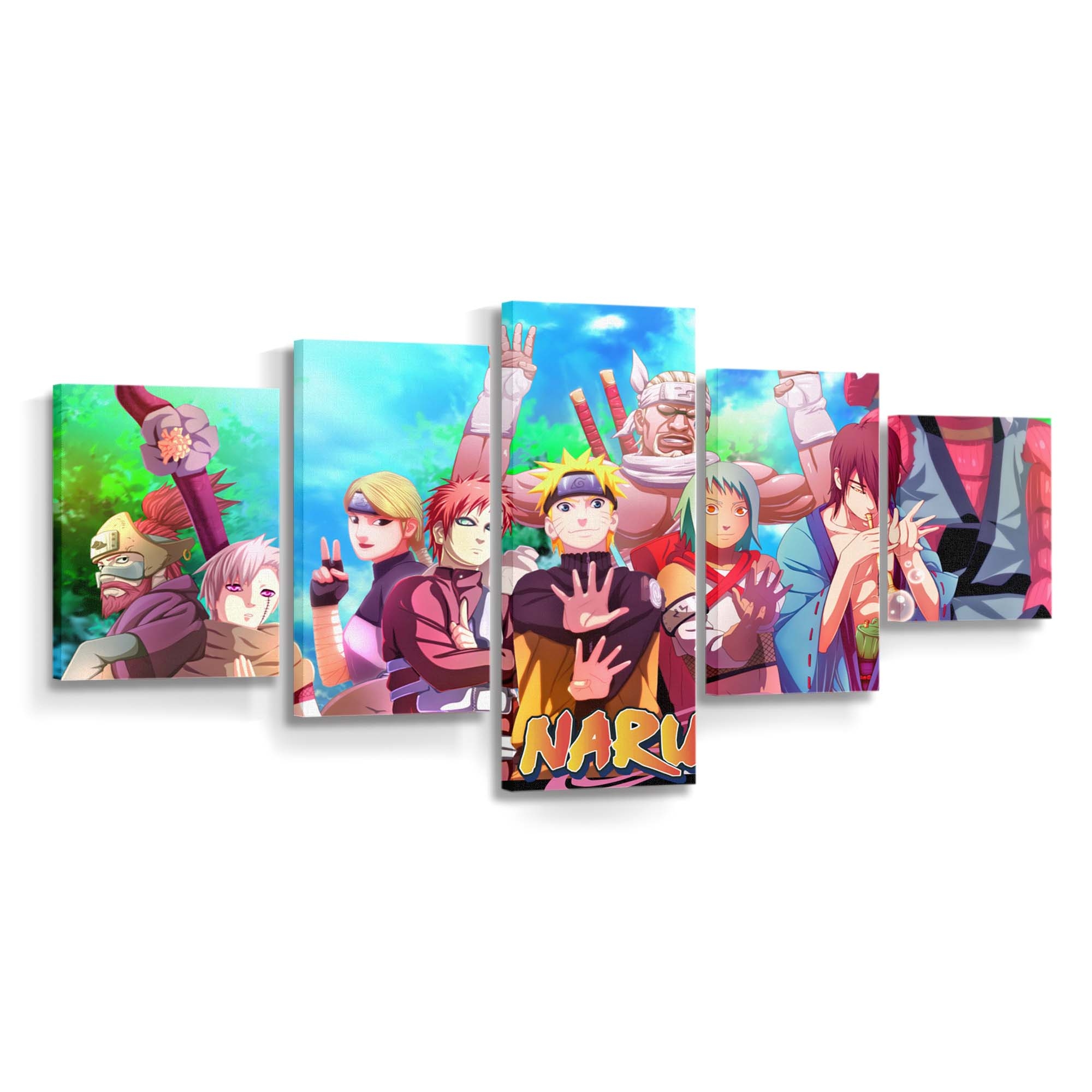 F Naruto Gaara Han Naruto Killer Bee Uzumaki Naruto Roshi Naruto - Anime Wandbild - Leinwandbild f narutogaarahan narutokiller beeuzumaki narutoroshi naruto