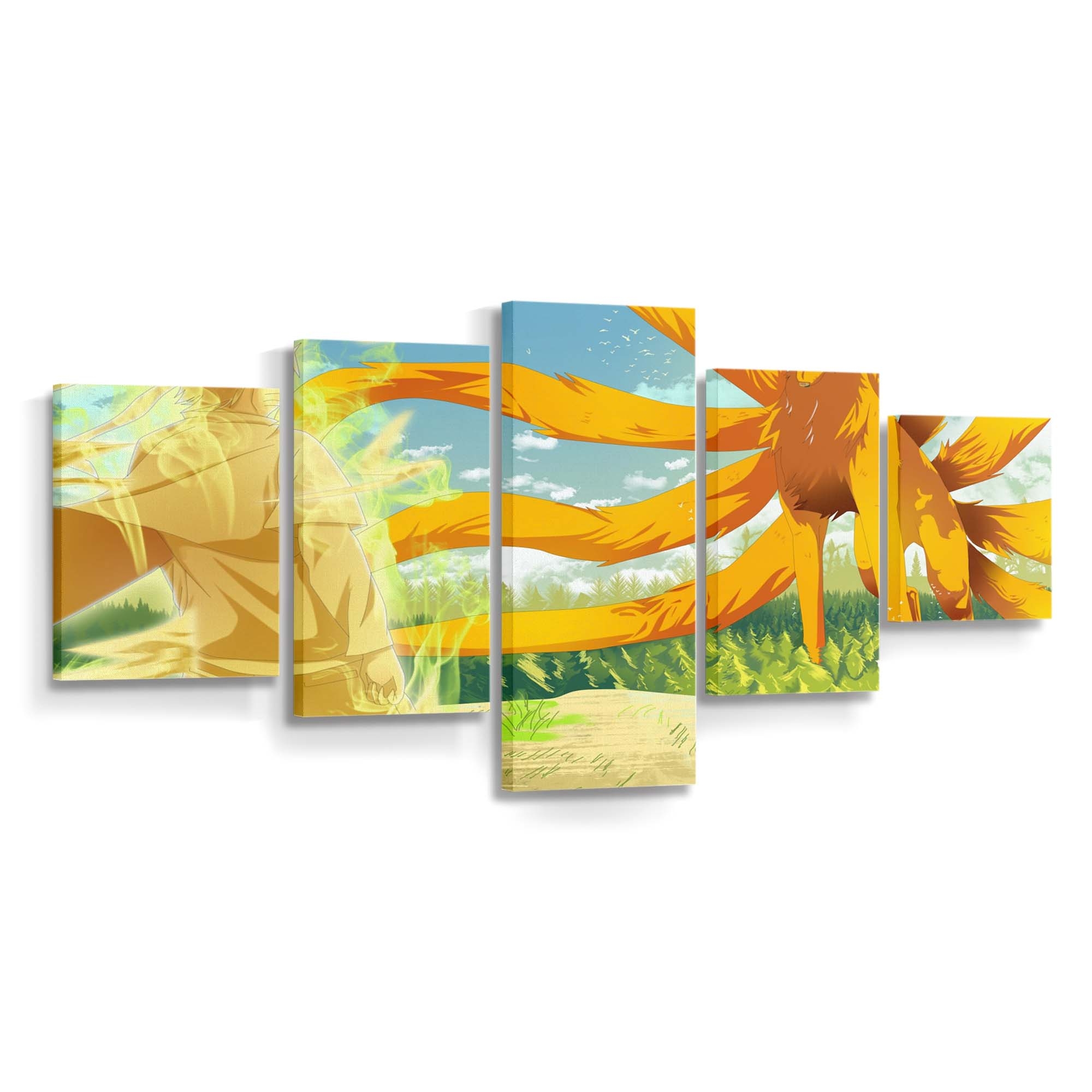 Forest Anime Yellow Cliff Naruto Shippuuden - Anime Wandbild - Leinwandbild forestillustrationanimeyellowcliffnaruto shippuuden