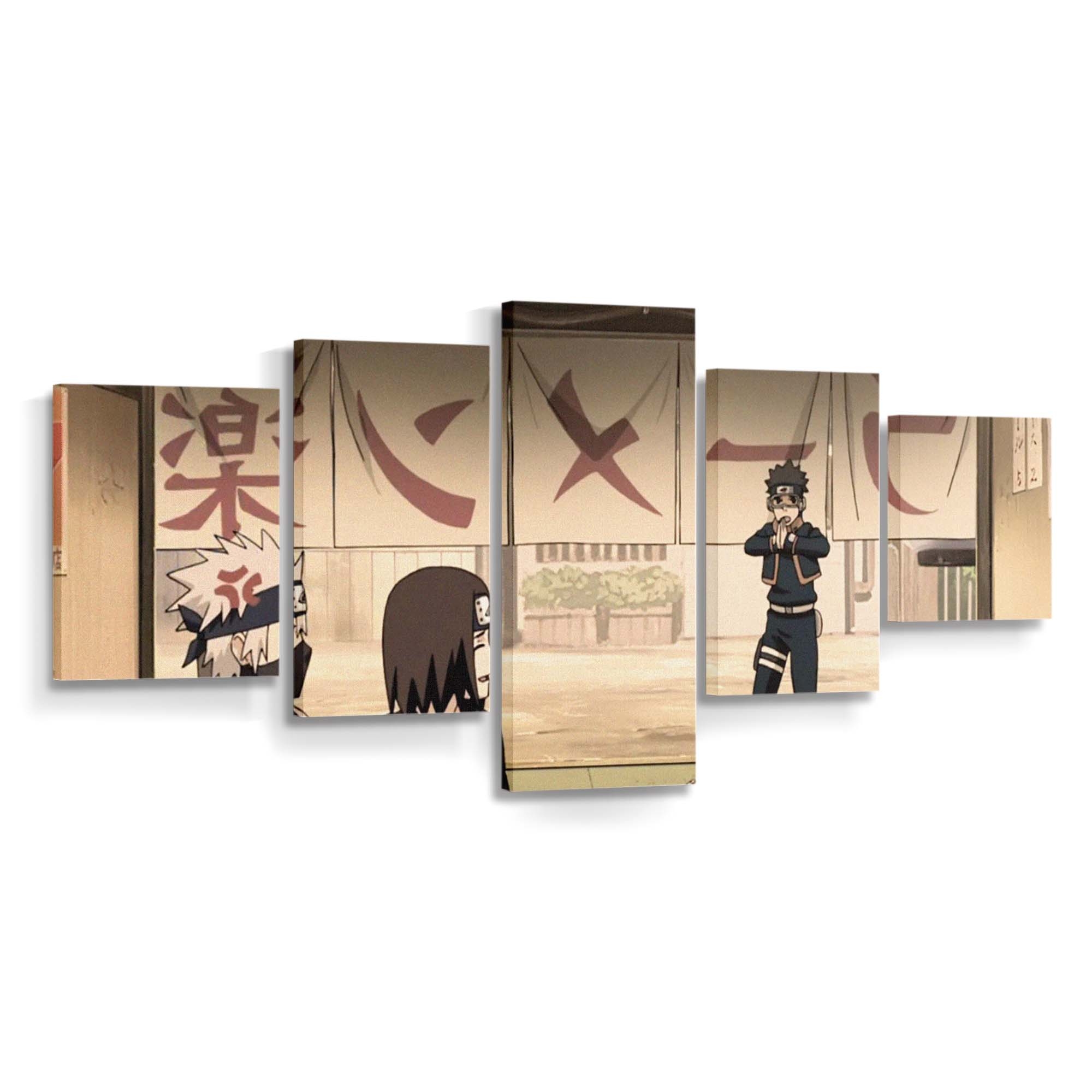 Hatake Kakashi Naruto Anime Shippuuden Nohara Rin Uchiha Obito - Anime Wandbild - Leinwandbild hatake kakashinaruto animenaruto shippuudennohara rinuchiha obito