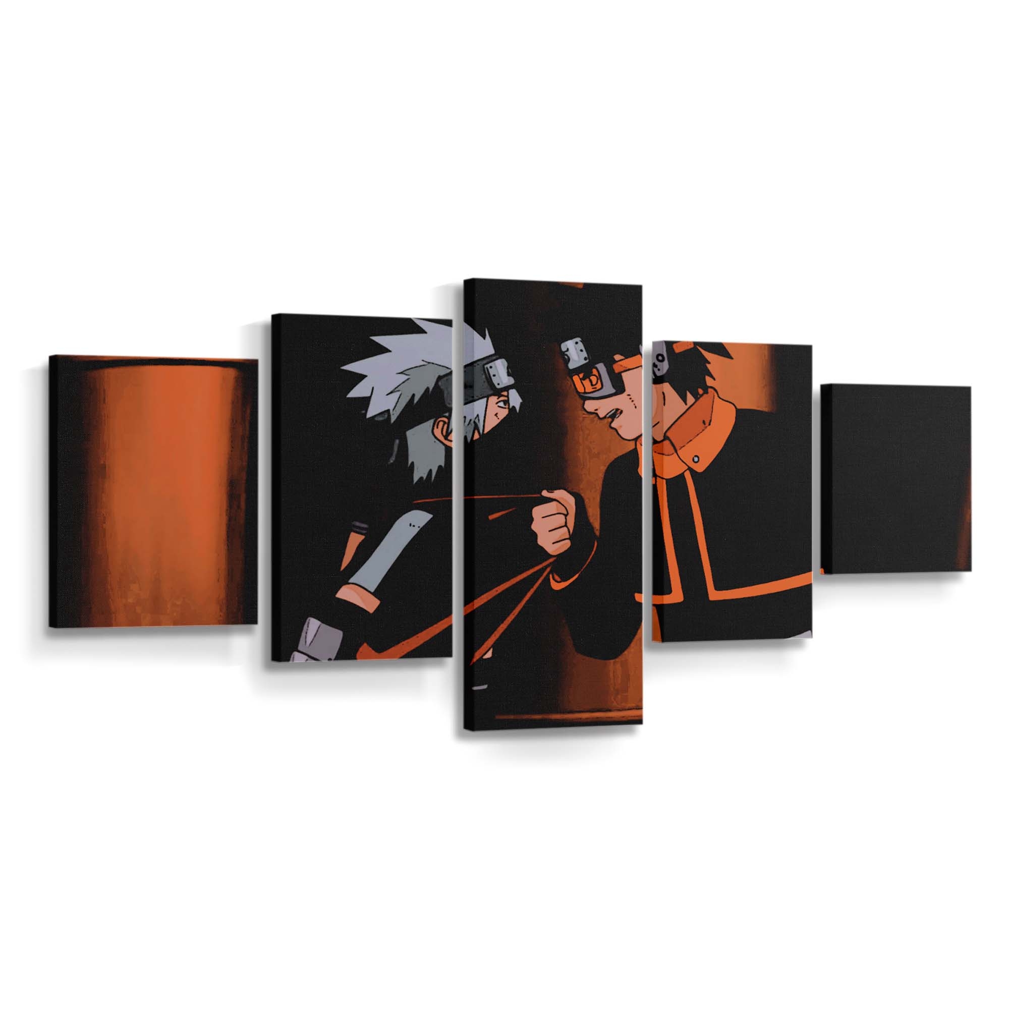 Hatake Kakashi Naruto Anime Uchiha Obito - Anime Wandbild - Leinwandbild hatake kakashinaruto animeuchiha obito