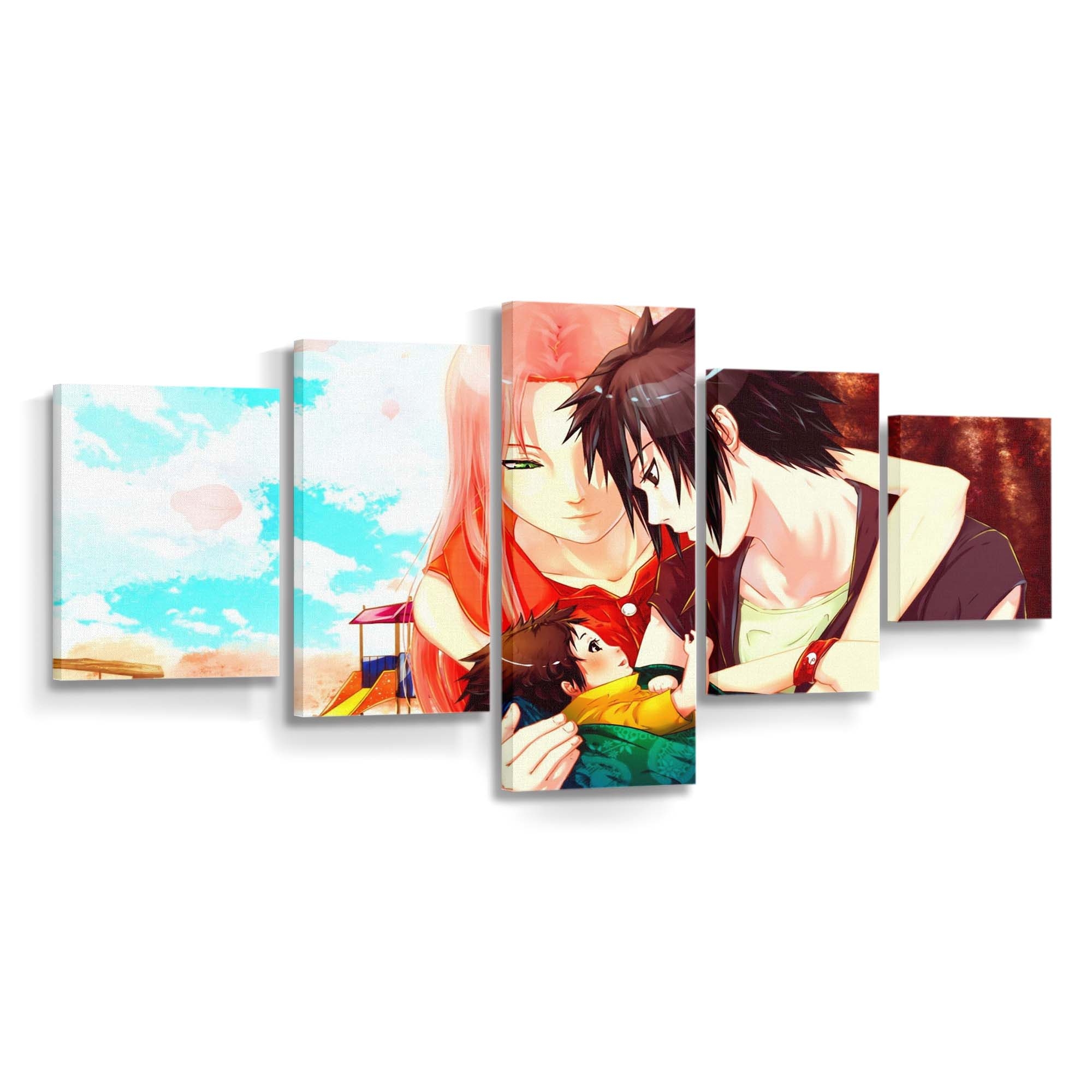 Anime Girls Anime Boys Manga Cartoon - Anime Wandbild - Leinwandbild illustrationanimeanime girlsanime boysmangacartoon